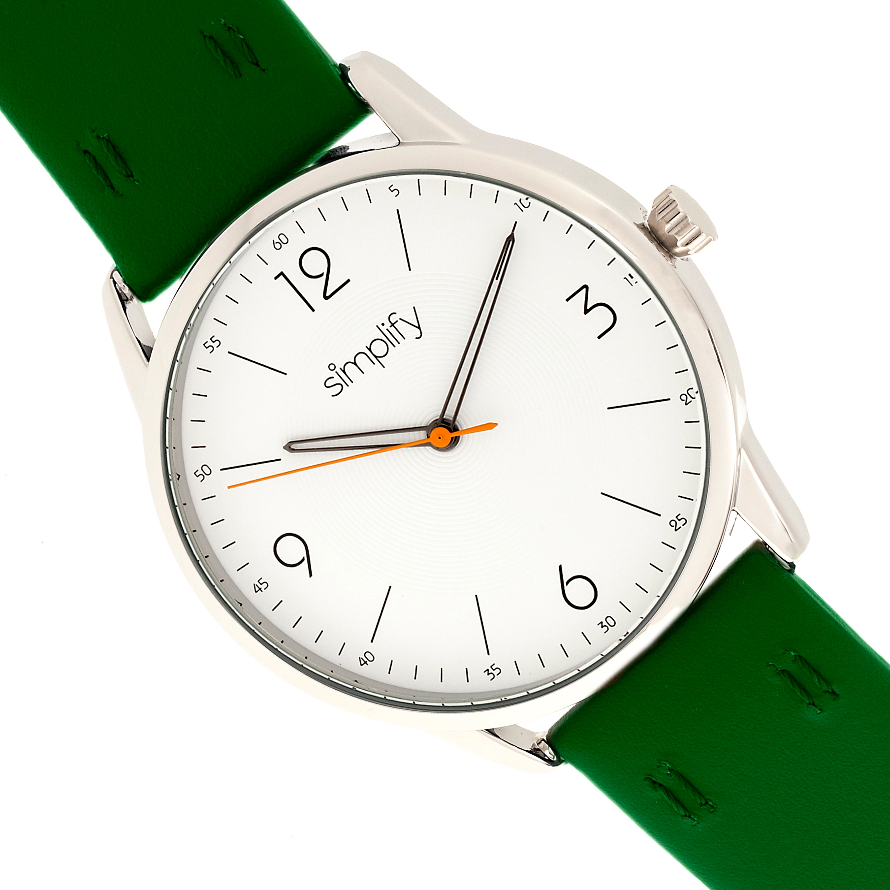 Simplify The 6300 Leather-Band Watch