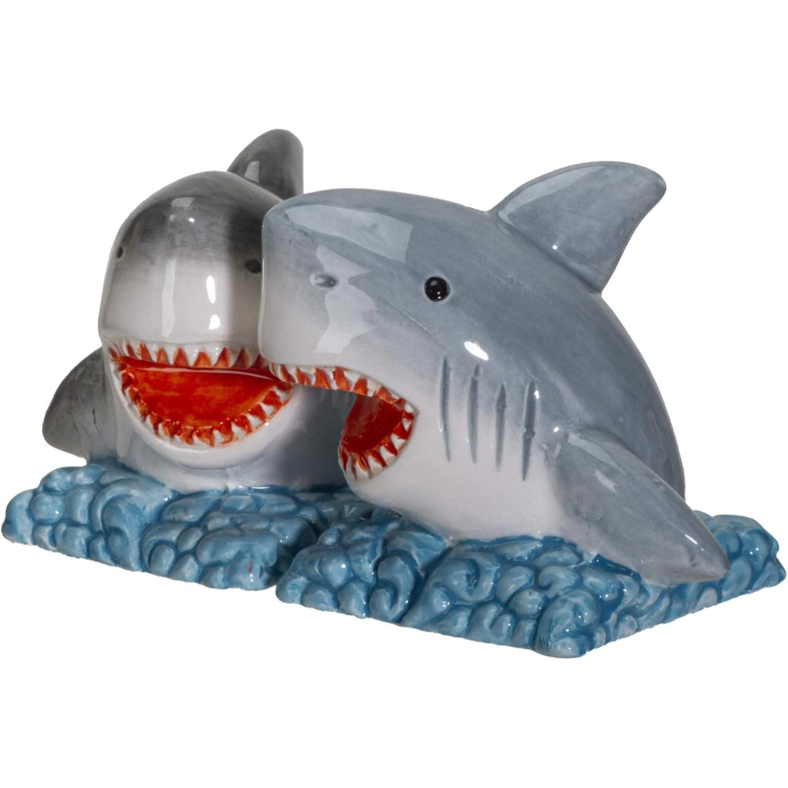 Pacific Giftware Shark Jaws King of the Ocean Ceramic Salt and Pepper Shakers Set