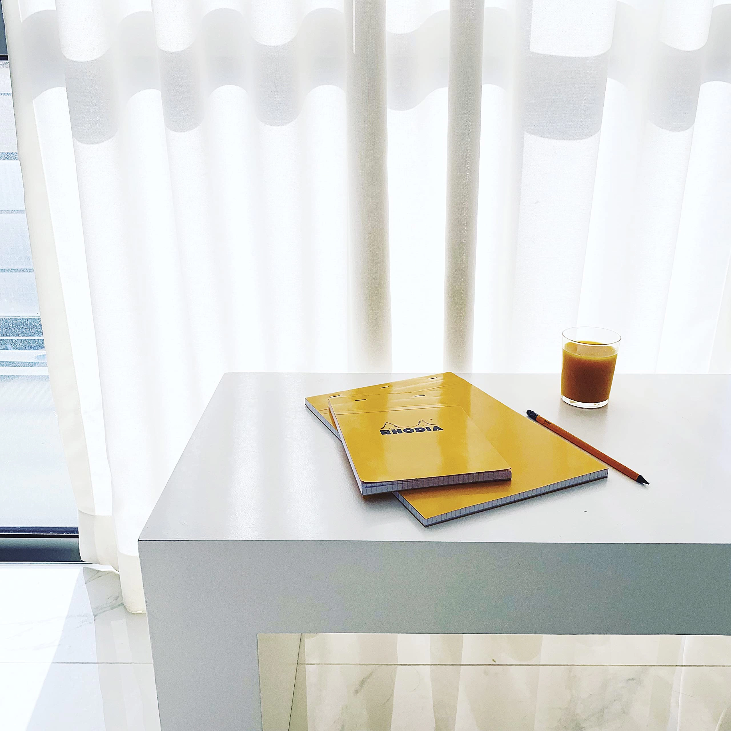 Rhodia Staplebound Lined Notepad - 4 x 6 in, 80 Sheets, Orange Cover