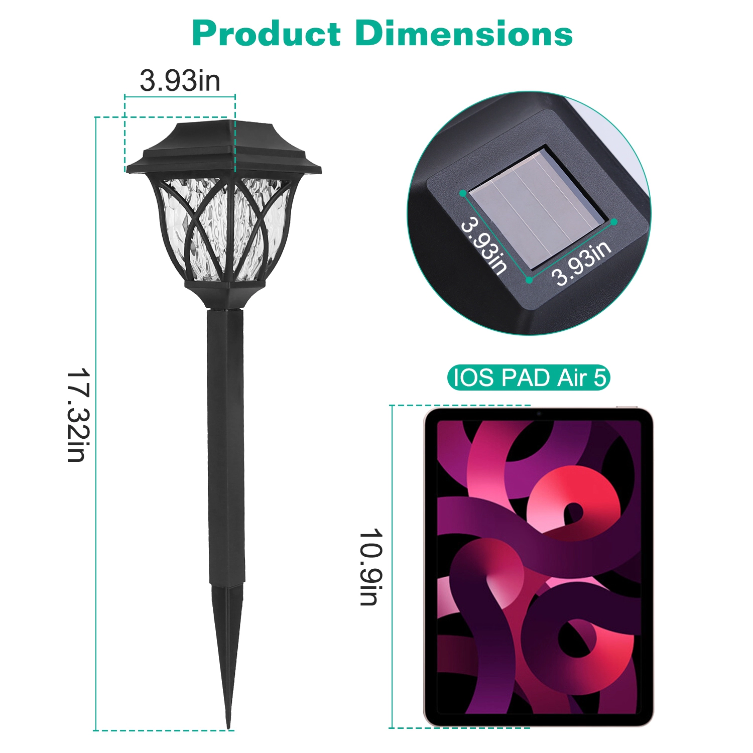 GBruno Solar Powered 6-Pc Stake Light Set