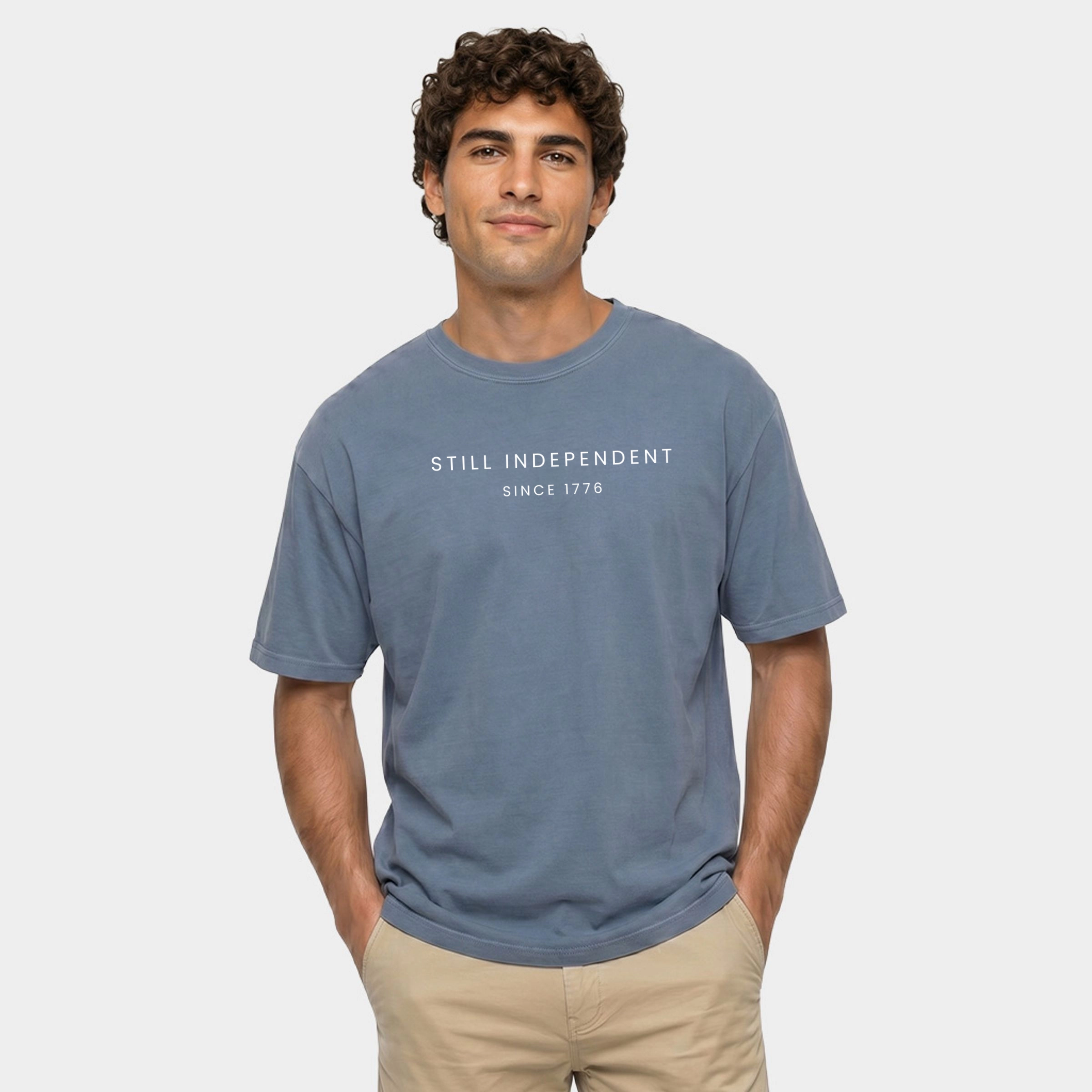 Simply Sage Market - Men's Garment Dyed Graphic T-Shirt Still Independent Since 1776