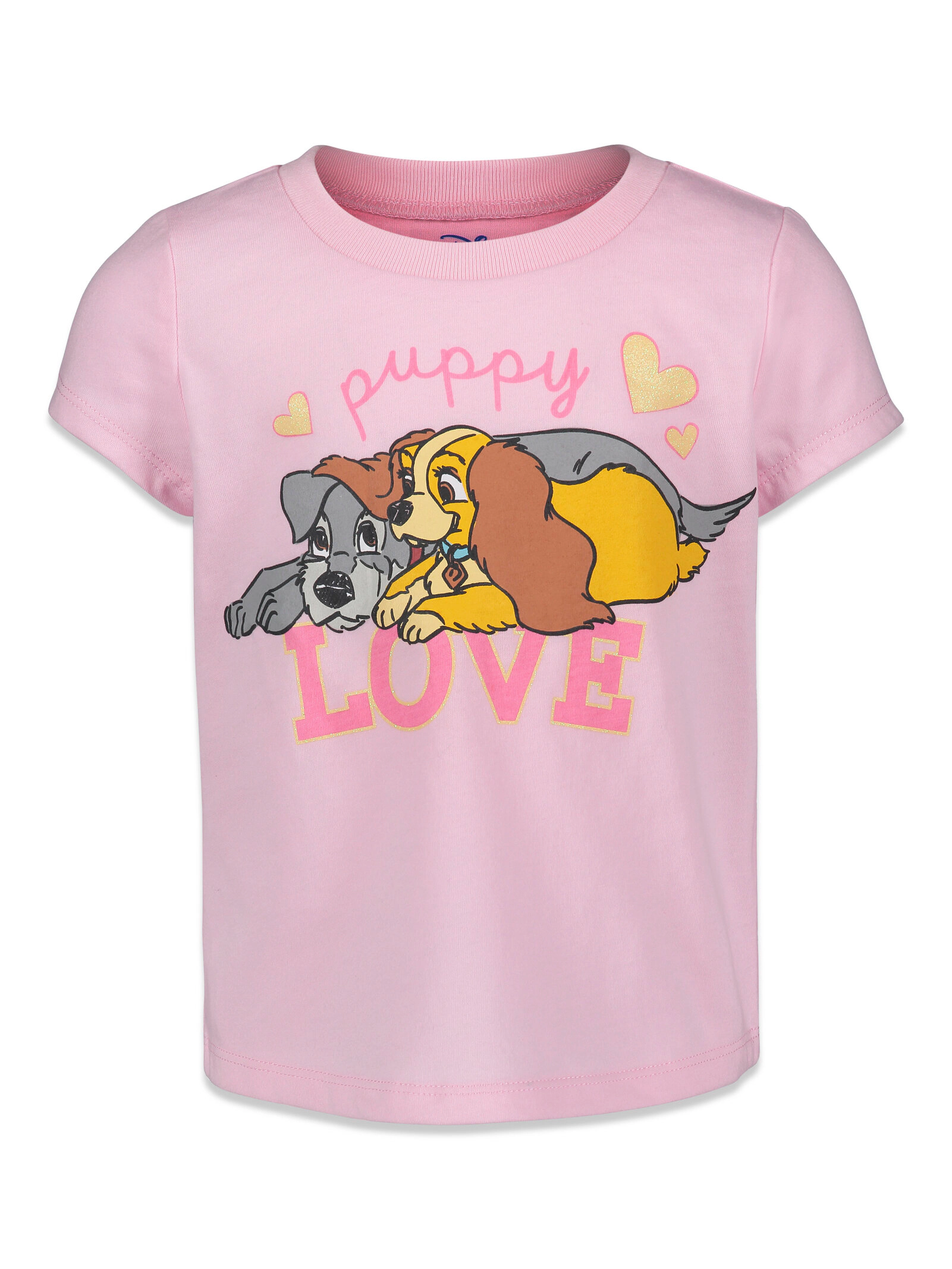 Disney Classics Girls' 3-Pack Glitter T-Shirts