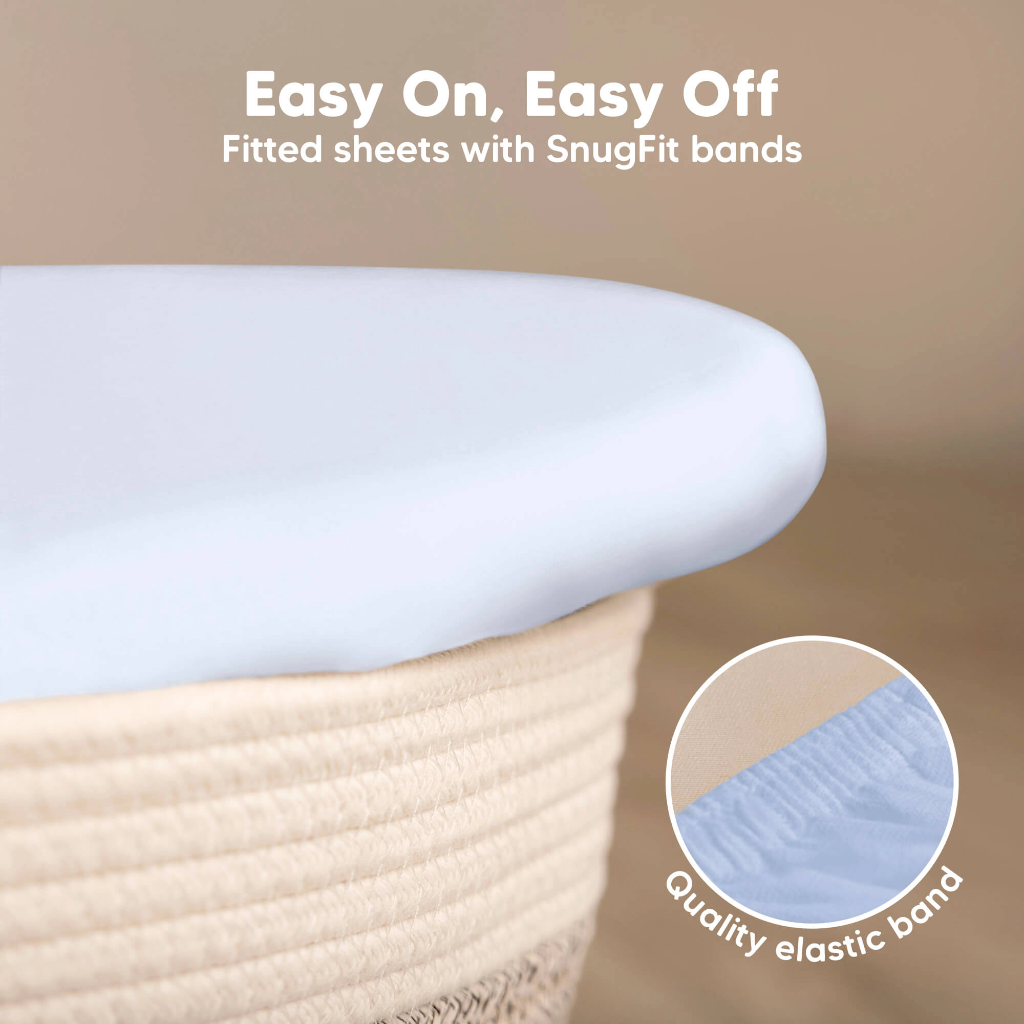 KeaBabies 2-Pack Isla Fitted Bassinet Sheets