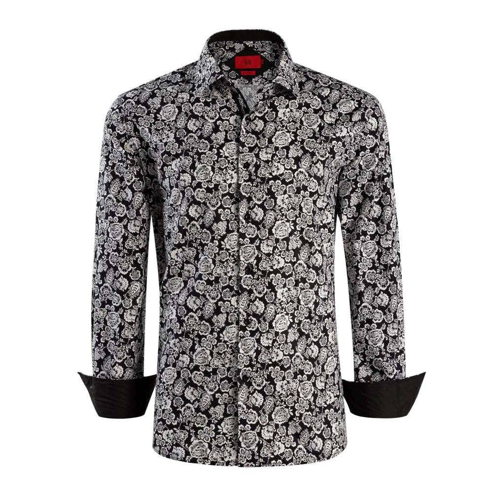 Elie Balleh Slim Fit Mens Floral Shirt