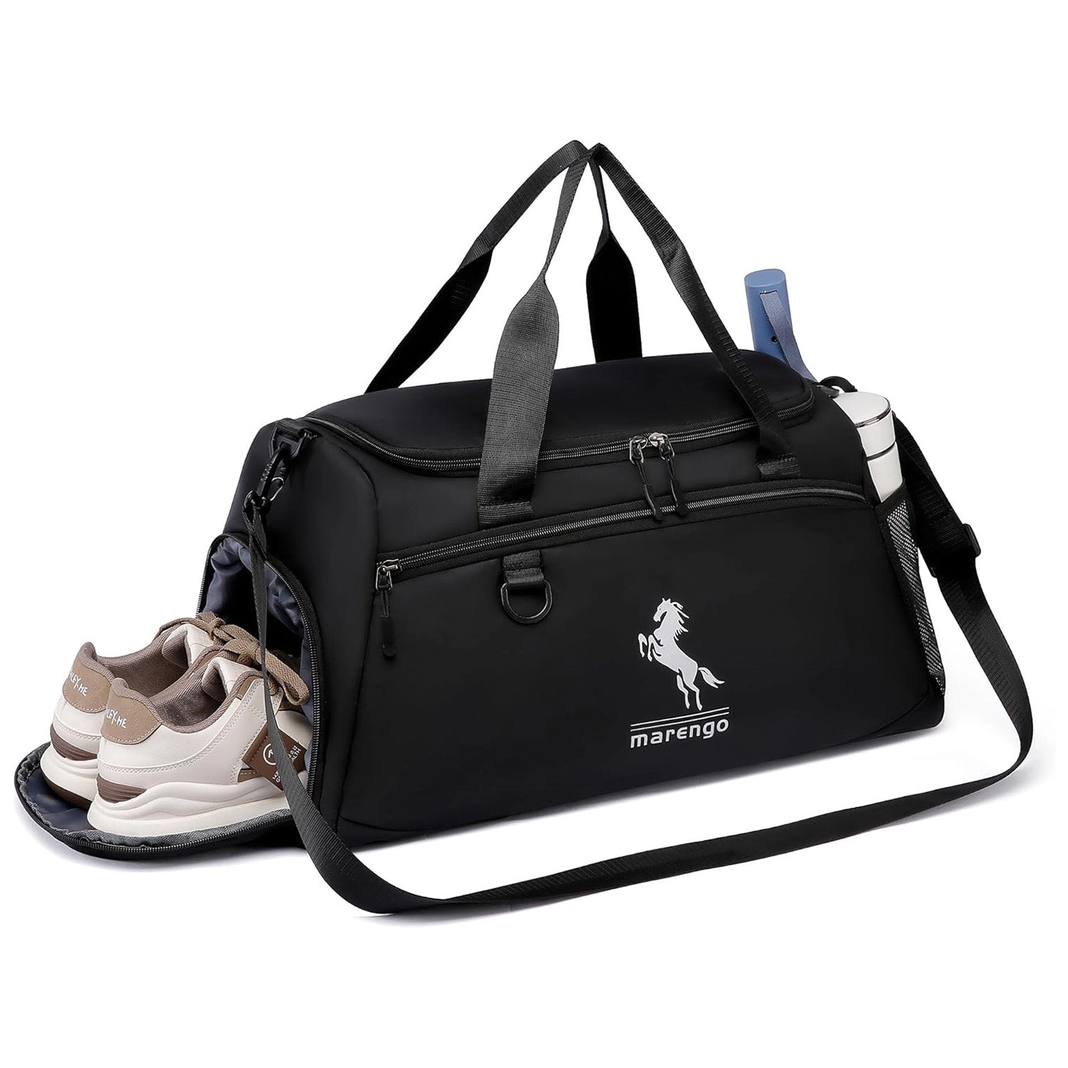 GBruno Waterproof 37L Gym Duffle Bag With Shoe Compartment
