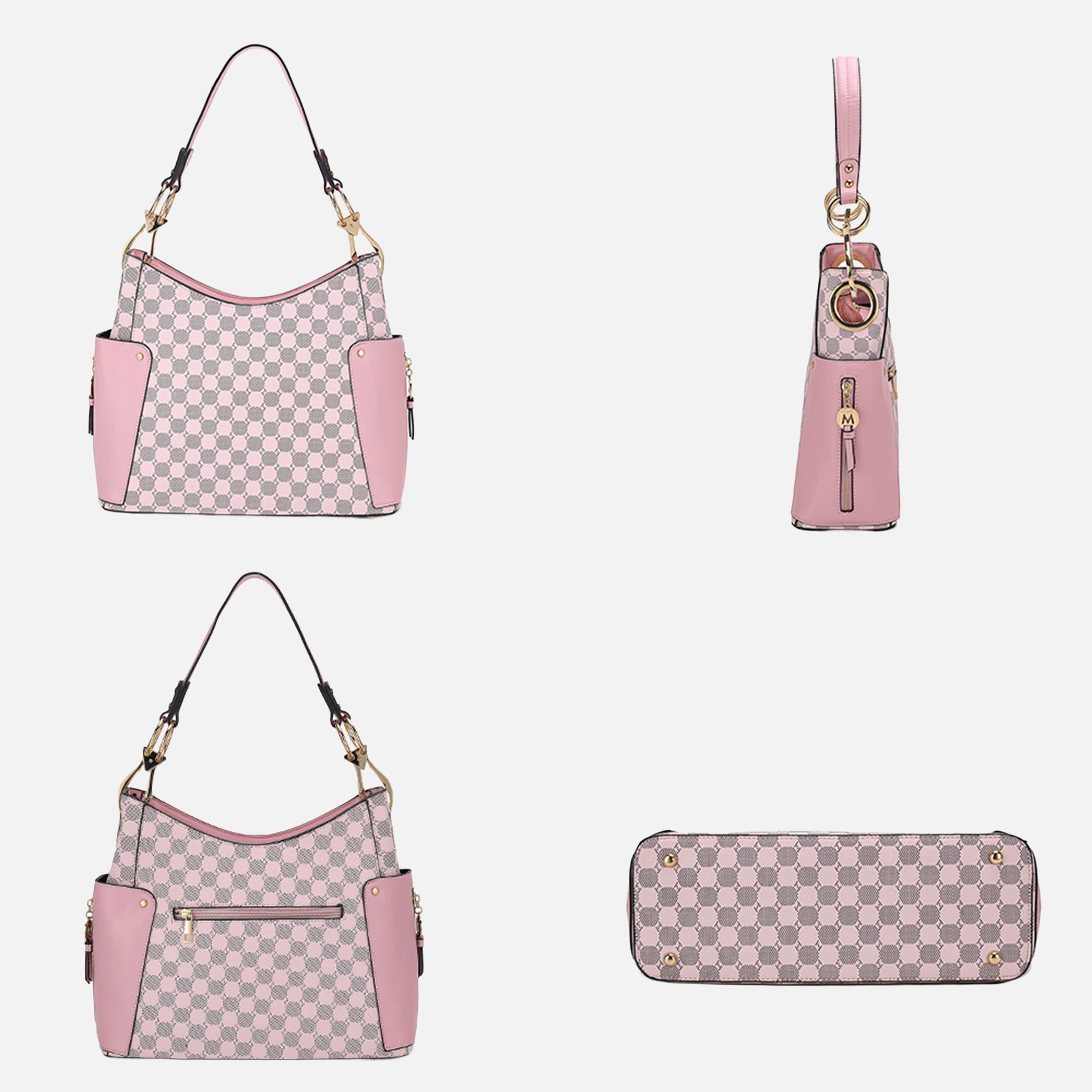 MKF Collection by Mia K. Penelope Circular Print Shoulder Handbag with Matching Wallet
