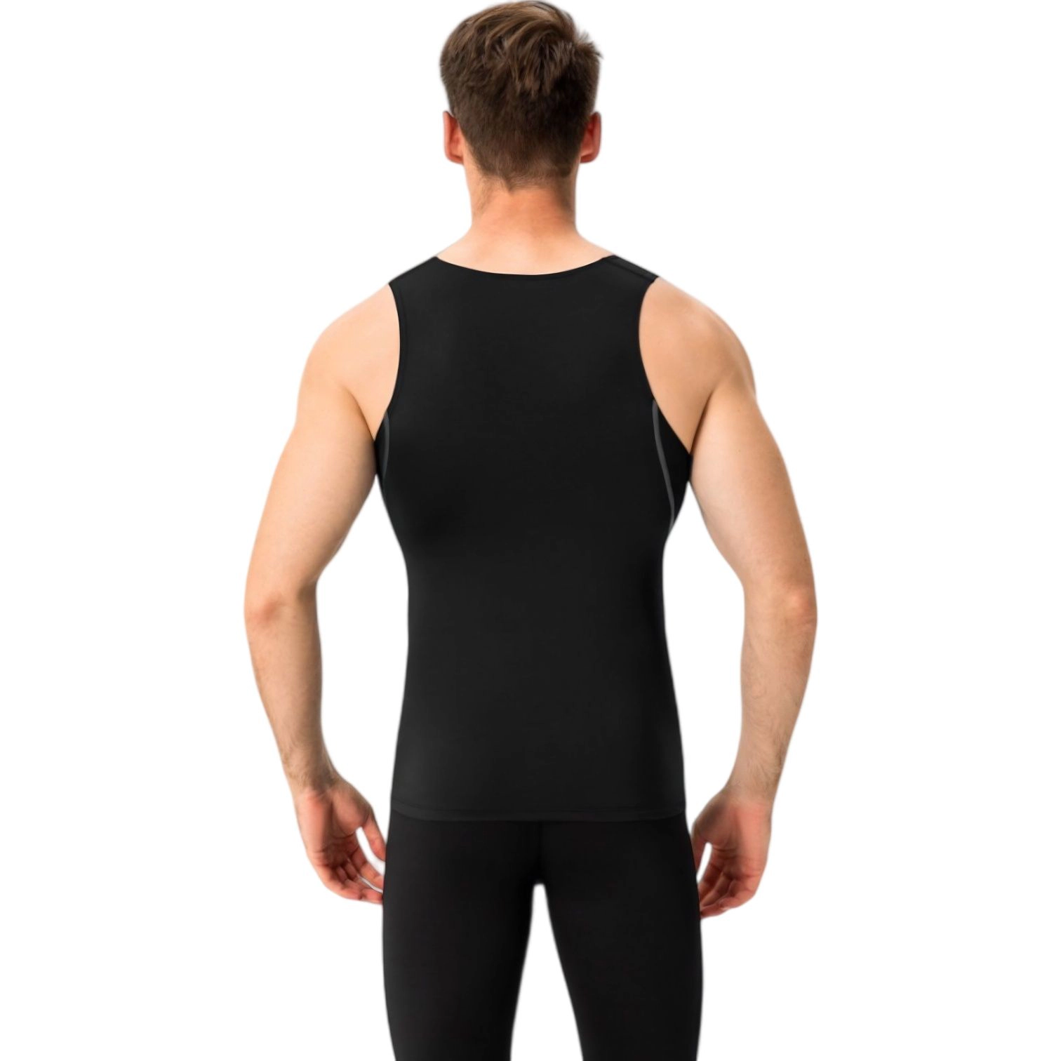 Anna-Kaci Mens Compression Scoop Neck Tank Top