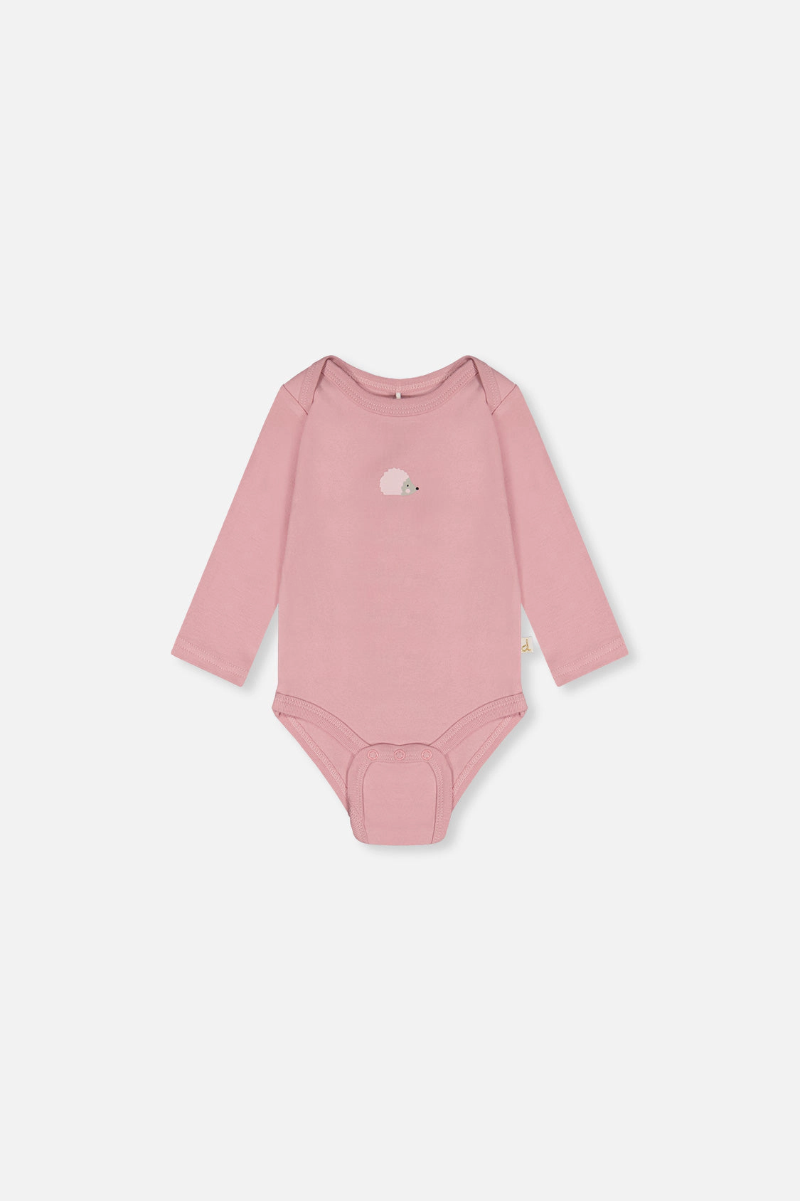 Deux par Girls Organic Cotton Long Sleeve Hedgehog Detail Onesie