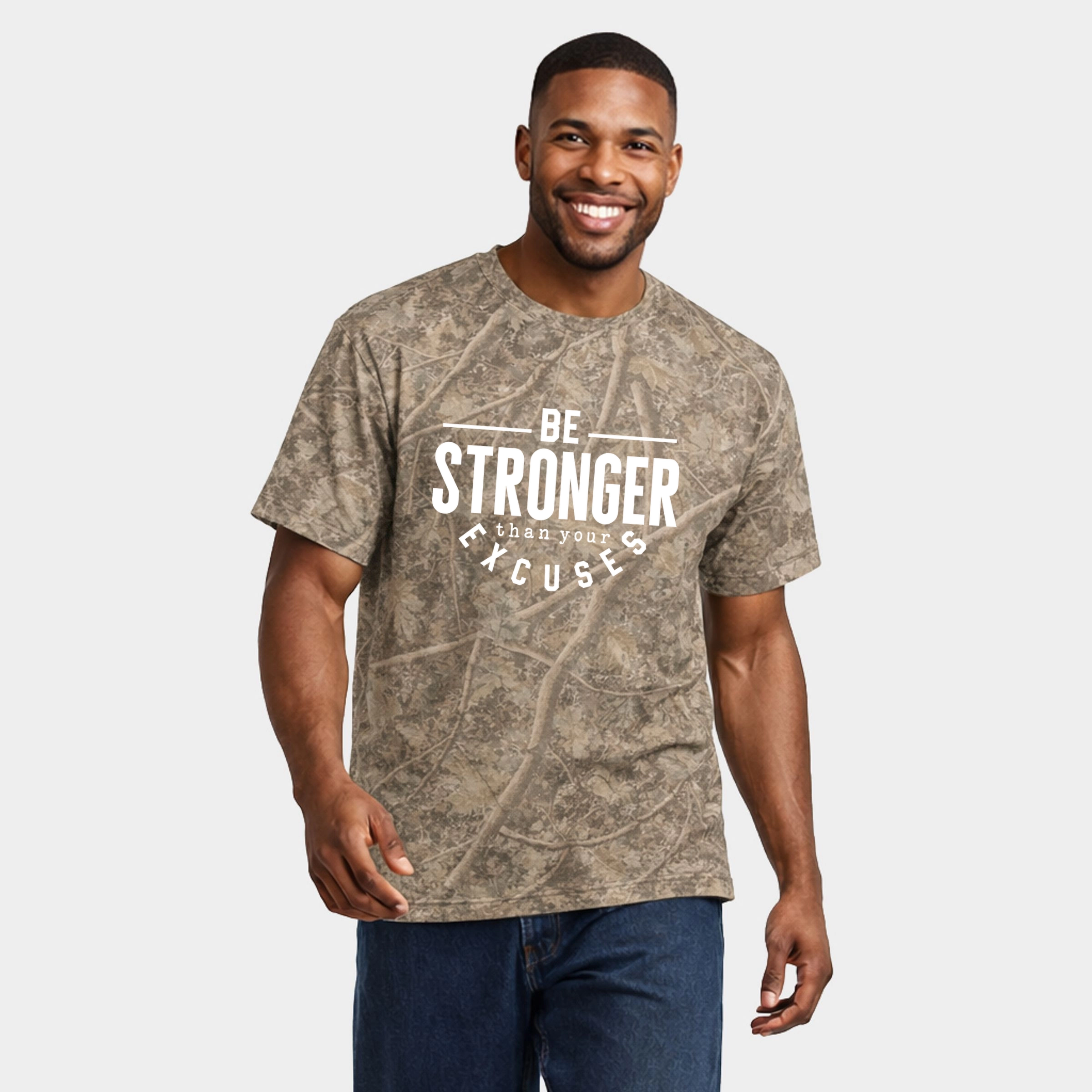 Simply Sage Market - Men's Heavyweight Camo Tee Be Stronger