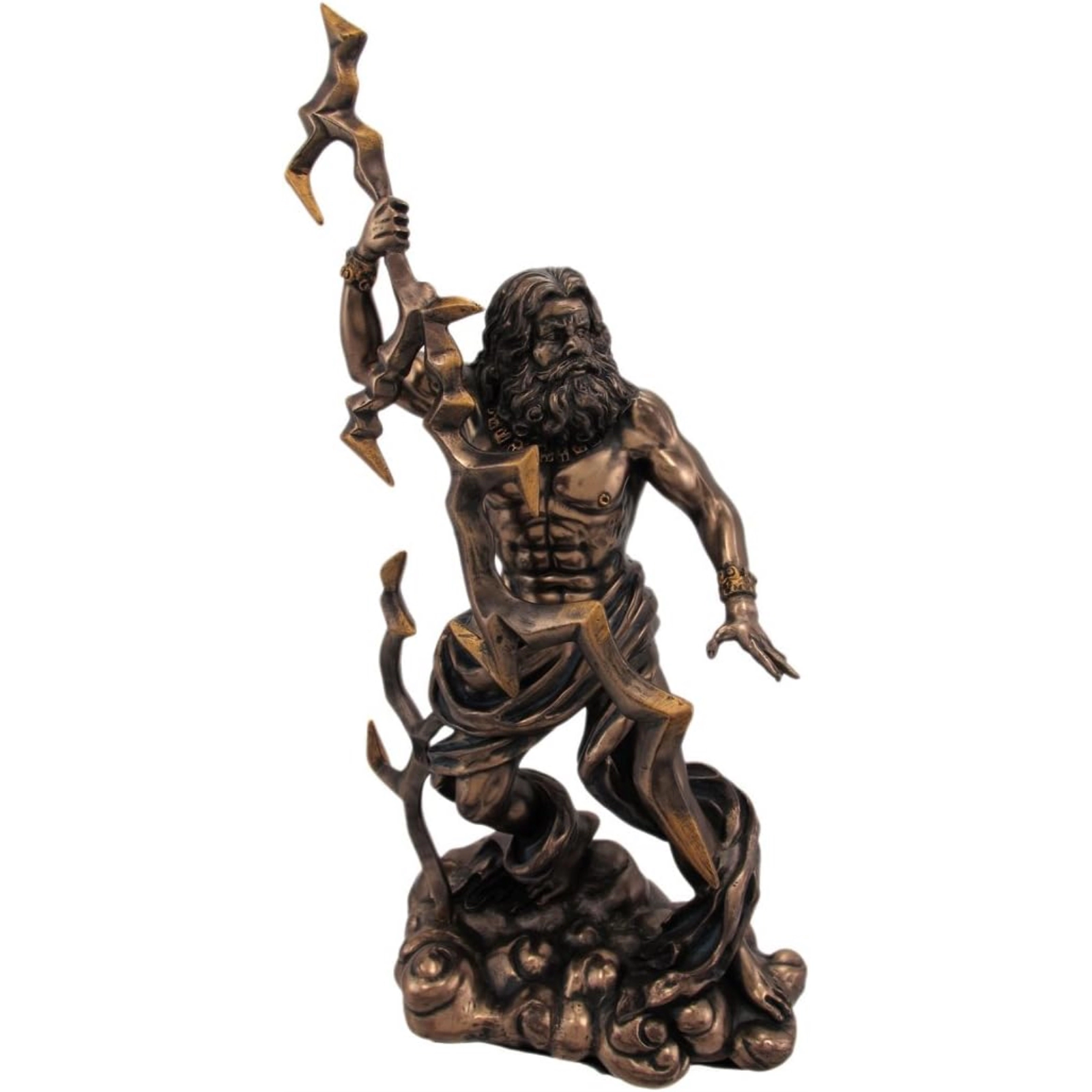 Pacific Giftware Zeus Grecian God Throwing Lightning Bolt Resin Statue Figurine 11 Inch