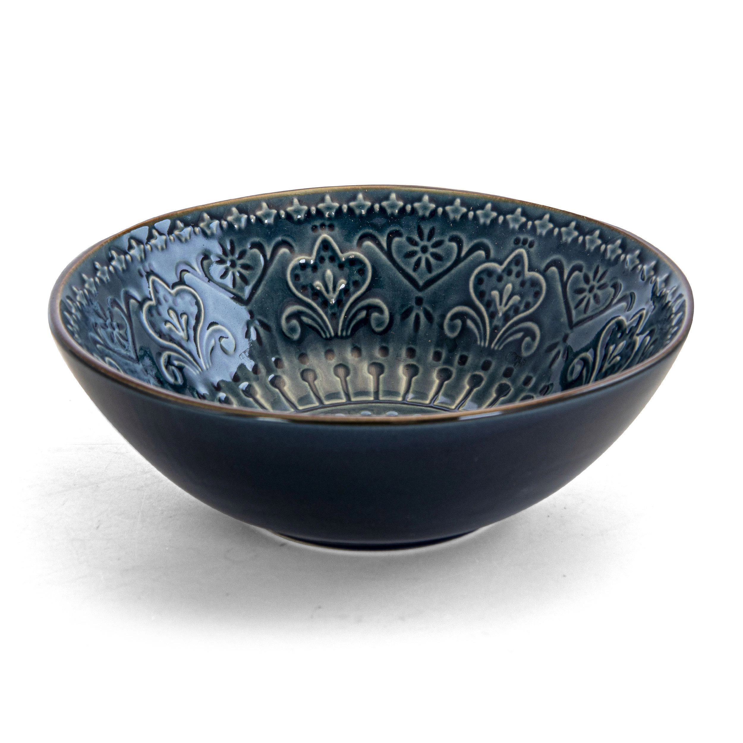 Elama  Deep Sea Mozaic 16 Piece Luxurious Stoneware Dinnerware with Complete Setting for 4
