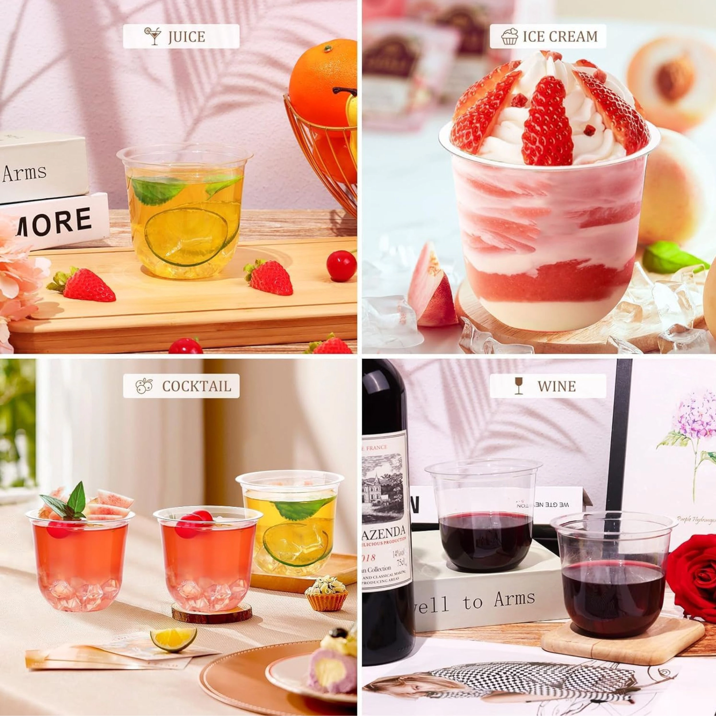 Stock Preferred Plastic Stemless Wine and Cocktail Cups for Parties Events