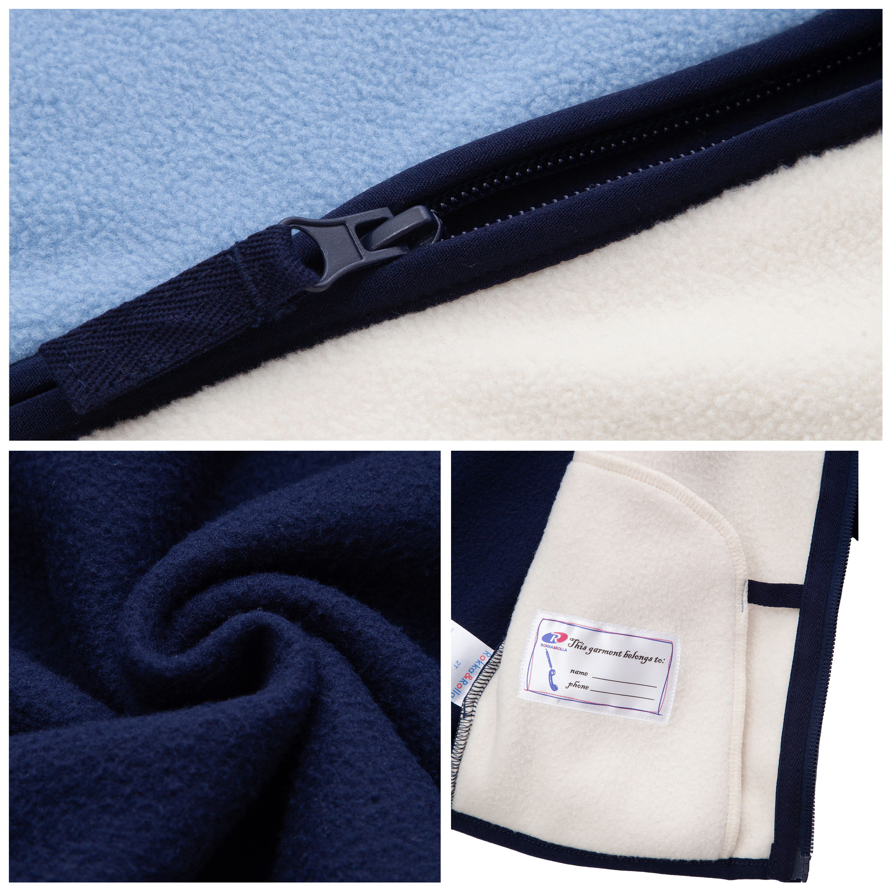 Rokka&Rolla Toddler Fleece Jacket with Stand-Up Collar