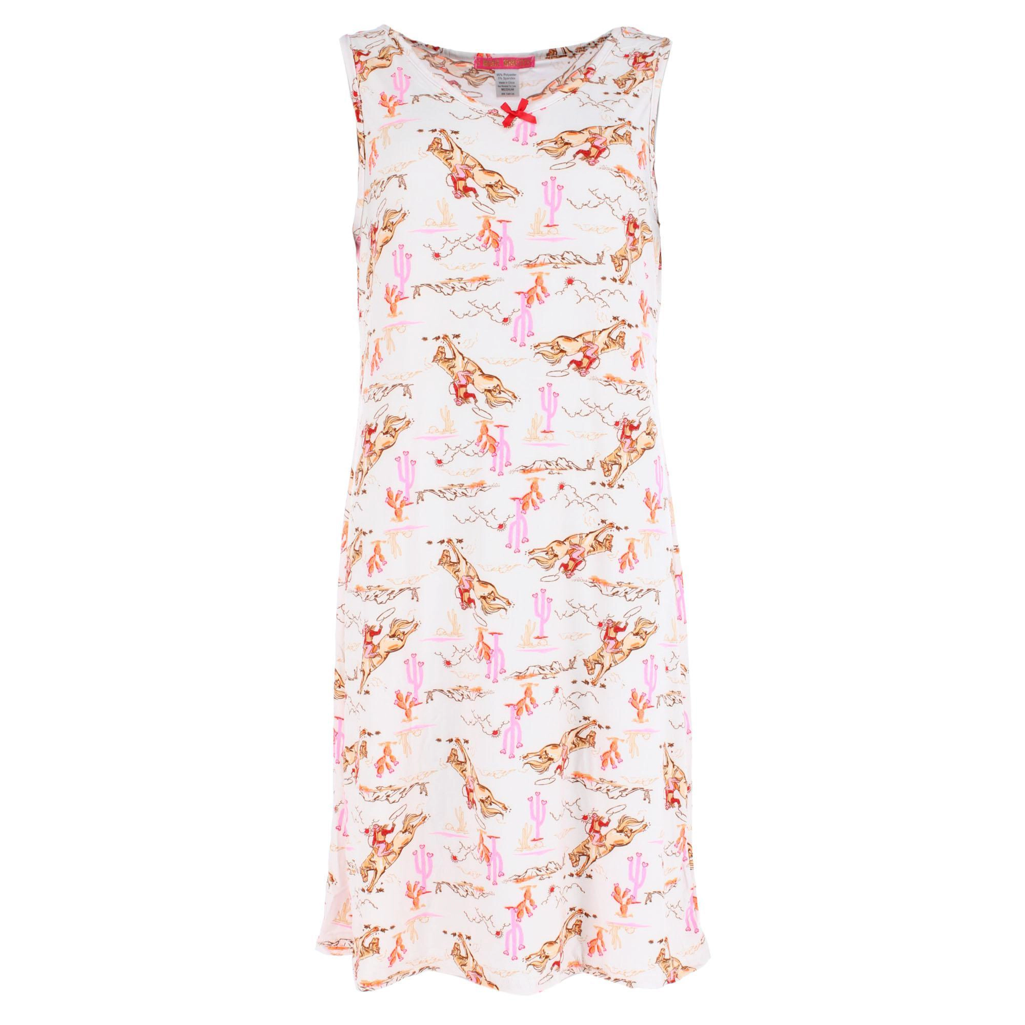 5 More Minutes Women's Sleeveless Cowboy Nightgown