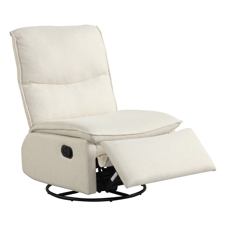 Hivvago 360 Degree Swivel Rocking Chair With Cushioned Back For Living Room