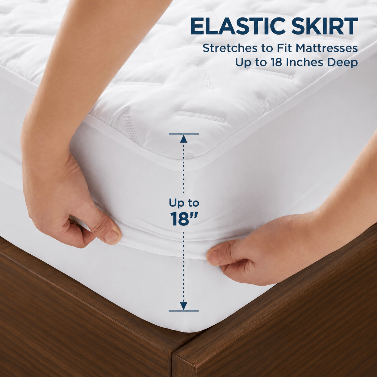 PEACE NEST Ultrasonic Craft Breathable Waterproof Mattress Protector with Deep Pocketed Geometric Pattern
