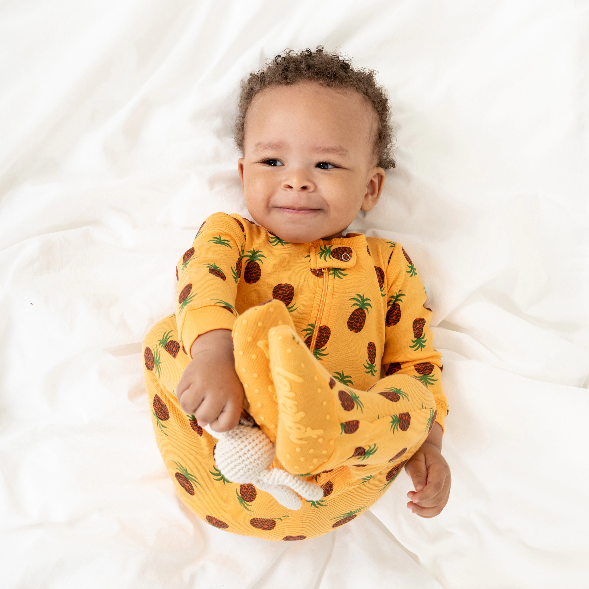 Leveret Baby Food Print Cotton Footed Pajamas