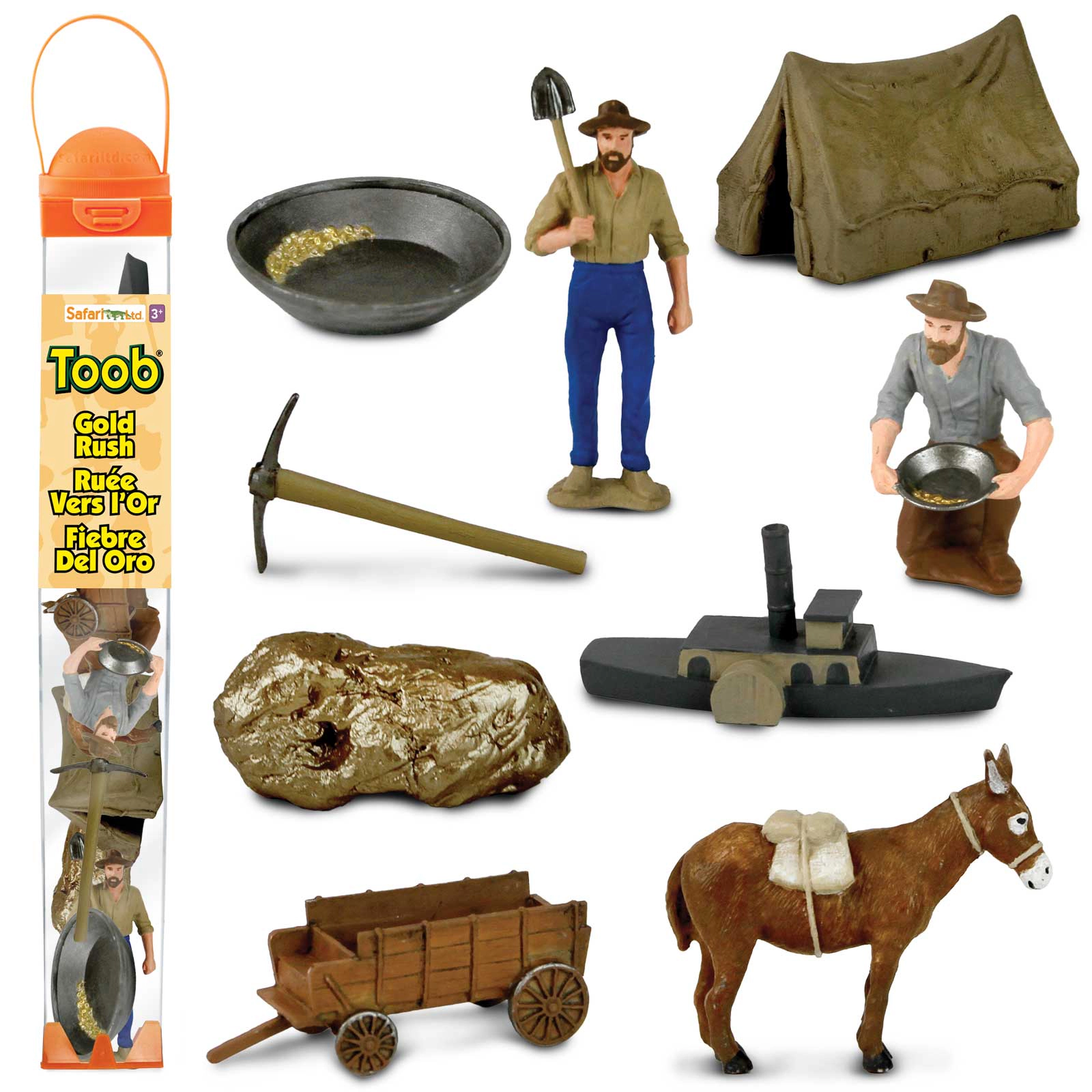 Safari Ltd. - Gold Rush TOOB - contains 9 Mini Figurines