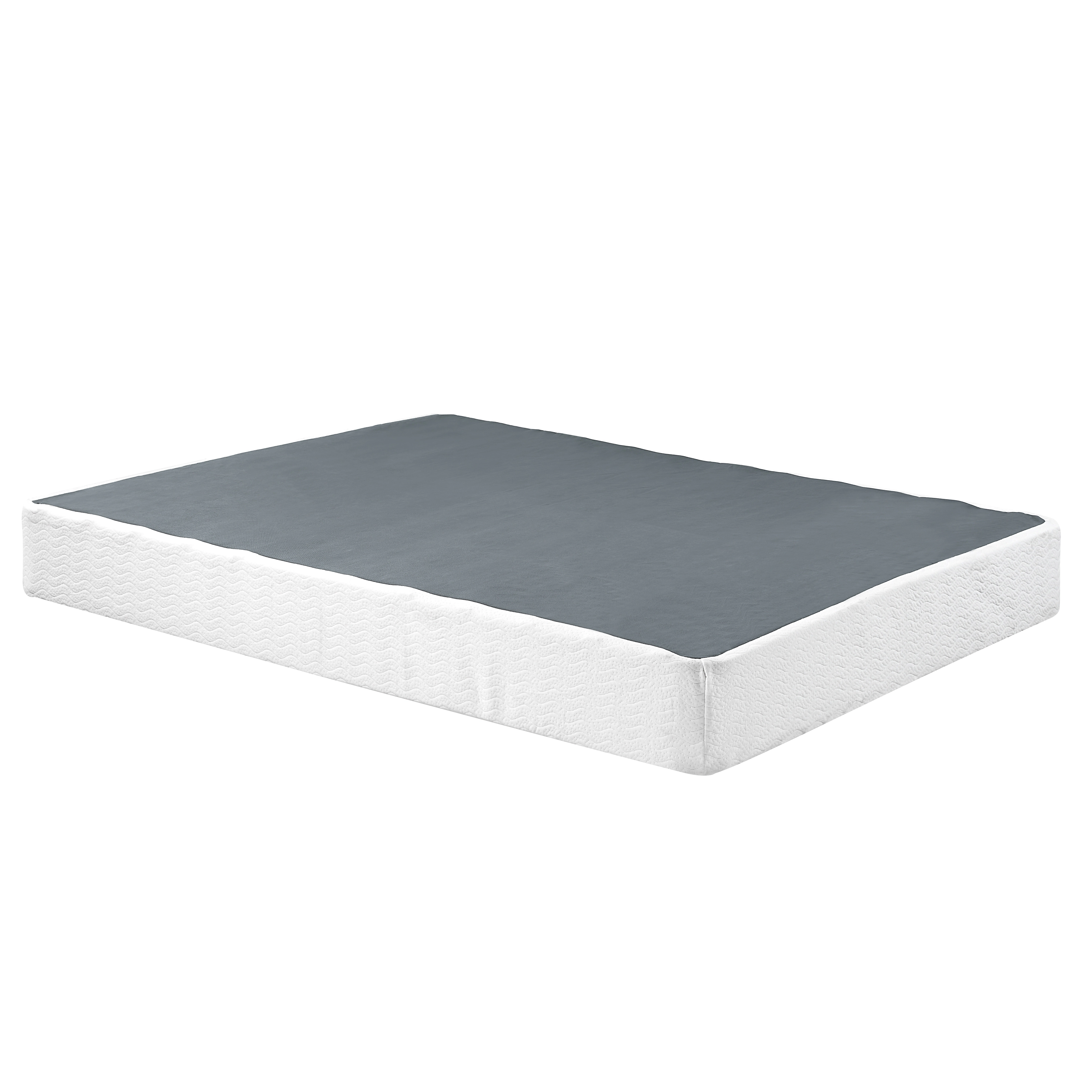 Flynama Queen Mattress Foundation, Black Metal Frame with Textured Fabric Cover