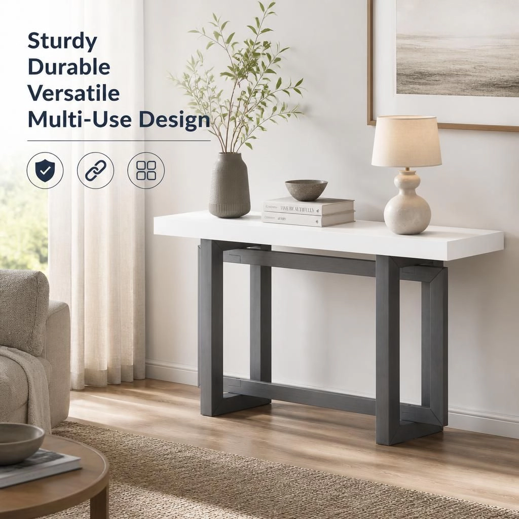 GOODSILO Long Narrow Rectangular Console Table