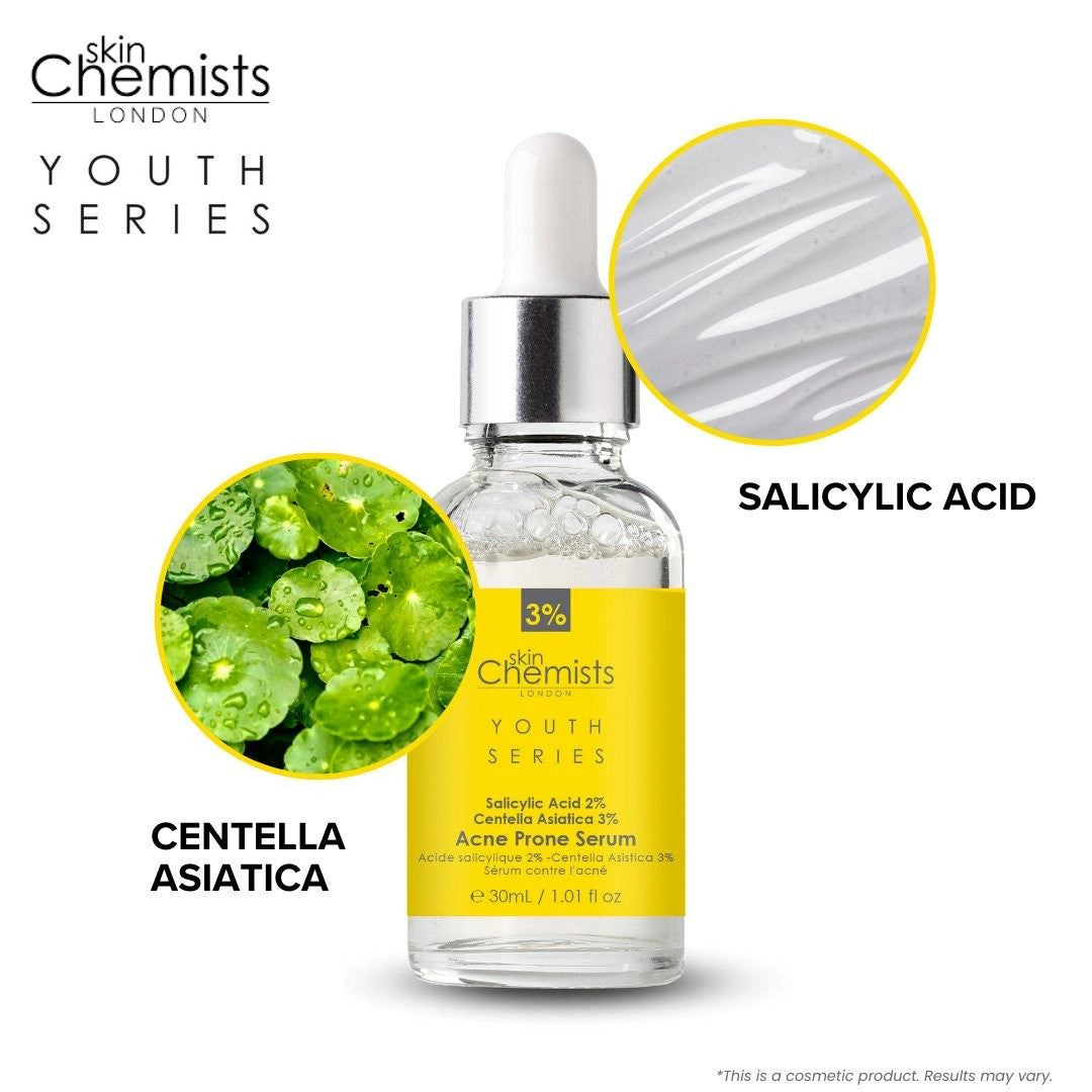 skinChemists Acne-Prone Serum with Salicylic Acid 2% and Centella Asiatica 3%