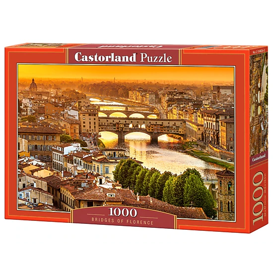CASTORLAND 1000 Piece Jigsaw Puzzle, Bridges of Florence, Arno, Tuscany, puzzle of Italy, C-104826-2