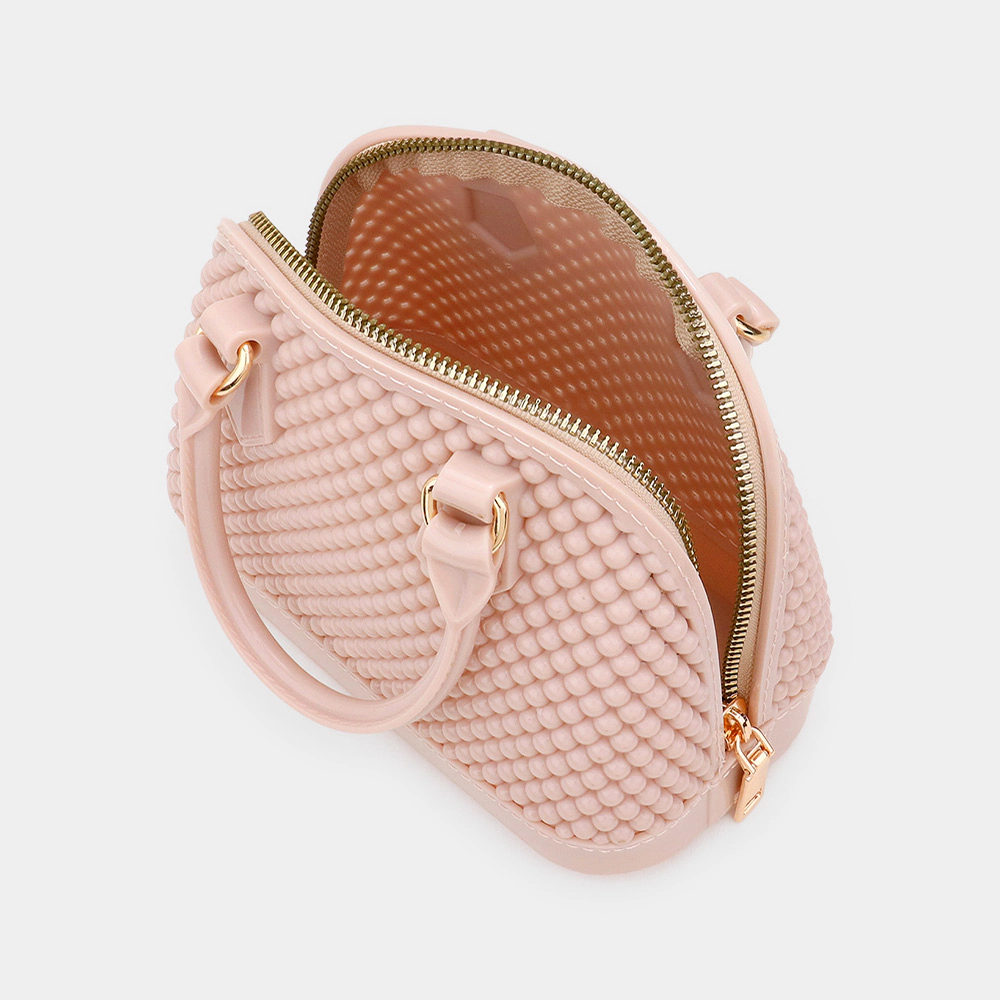 FASHNZFAB Solid Jelly Rubber Tote / Crossbody Bag