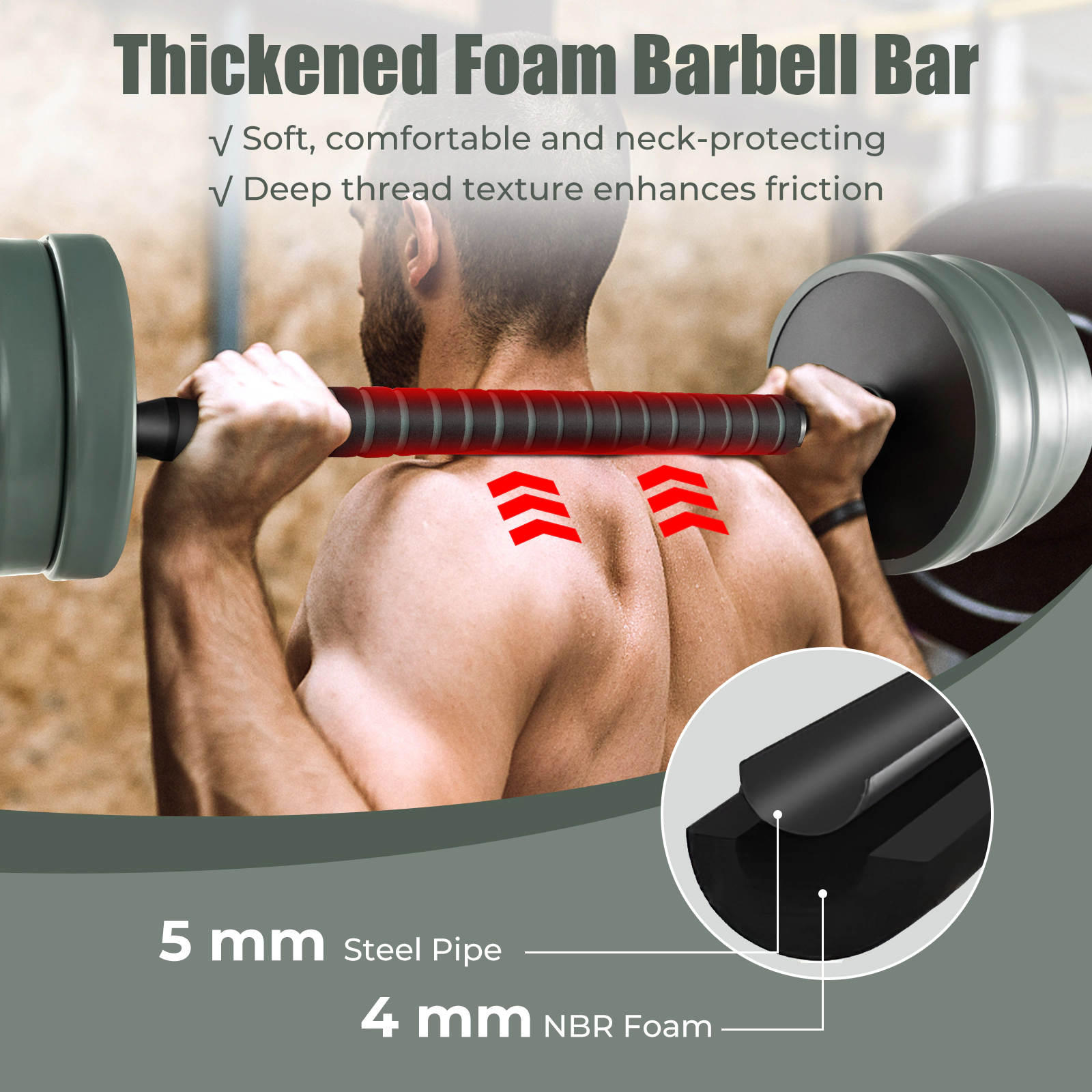 SUGIFT Black 4-in-1 Adjustable Dumbbell and Barbell Set with Kettlebell Base 21-in Bar 91.5-lb Total Weight