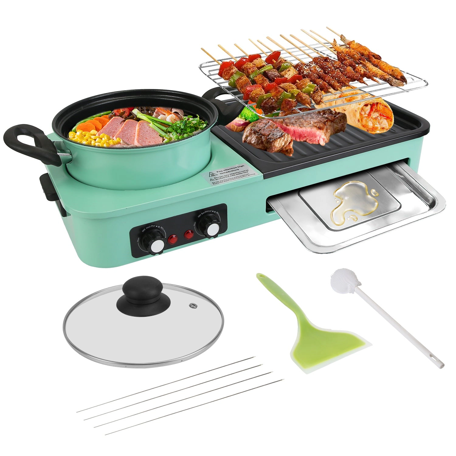 GBruno 3-in-1 Electric Hot Pot With Grill