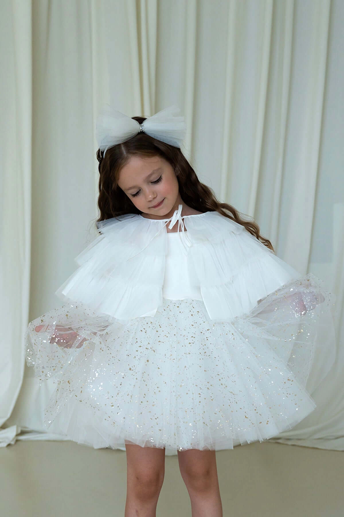 Mini Celebrities Girls Sparkle White Dress Set