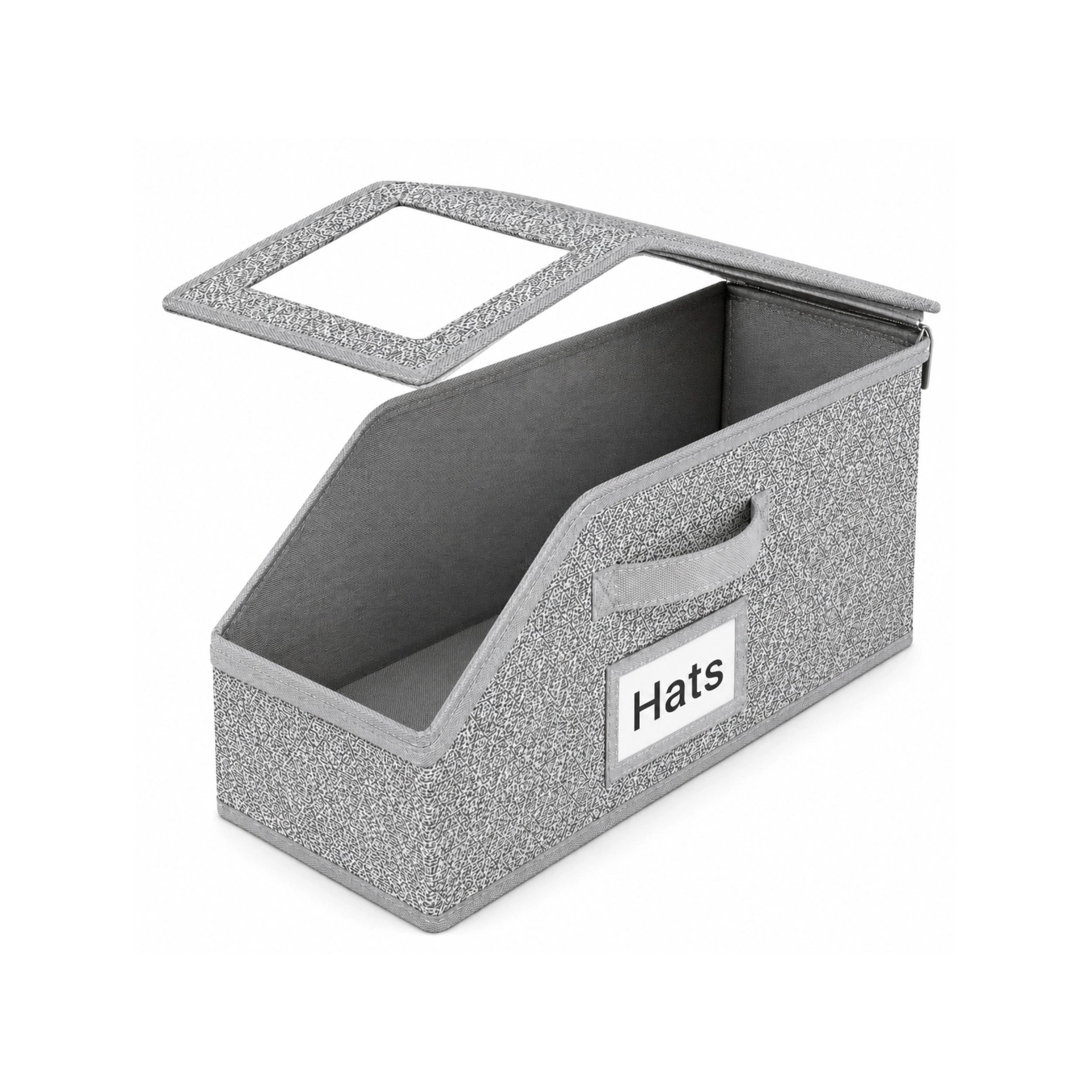 Home Collection Hat Storage Organizer for 12 Caps Foldable Closet Bin