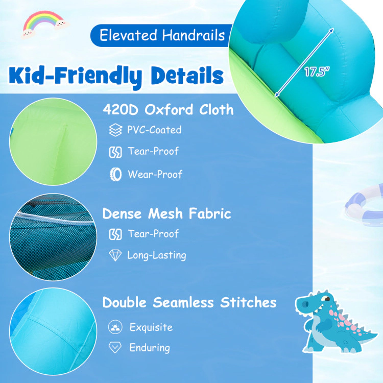 Hivvago Inflatable Water Slide with Dual Slides and Large Splash Pool (Without Blower)