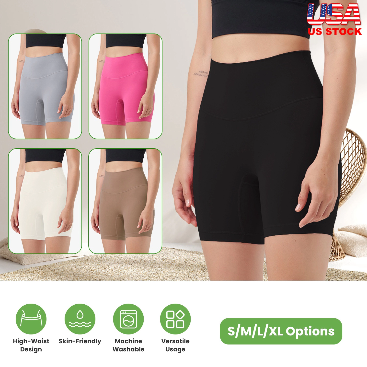 GBruno High-Waist Biker Shorts