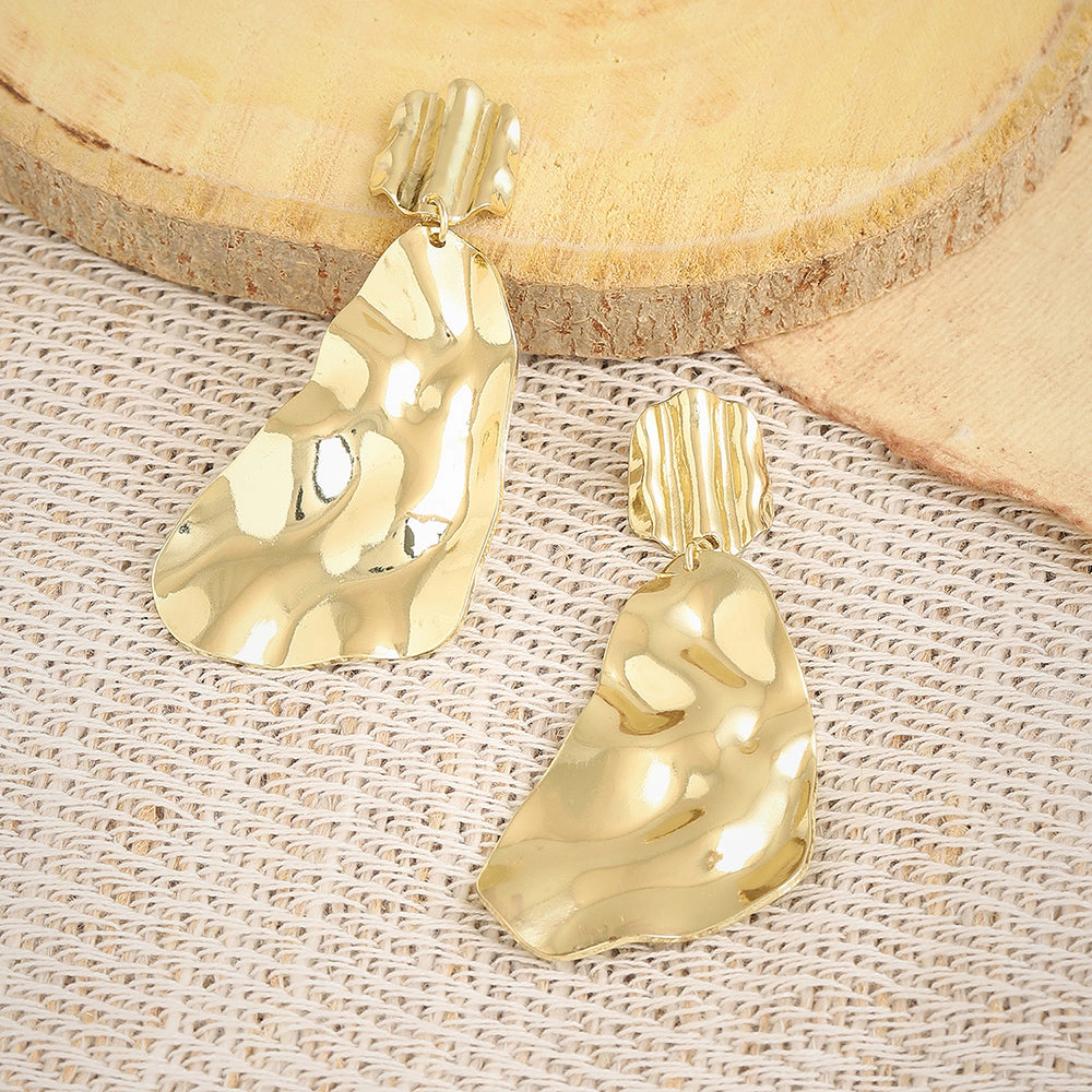 SOHI Women's Dented Drop Earrings