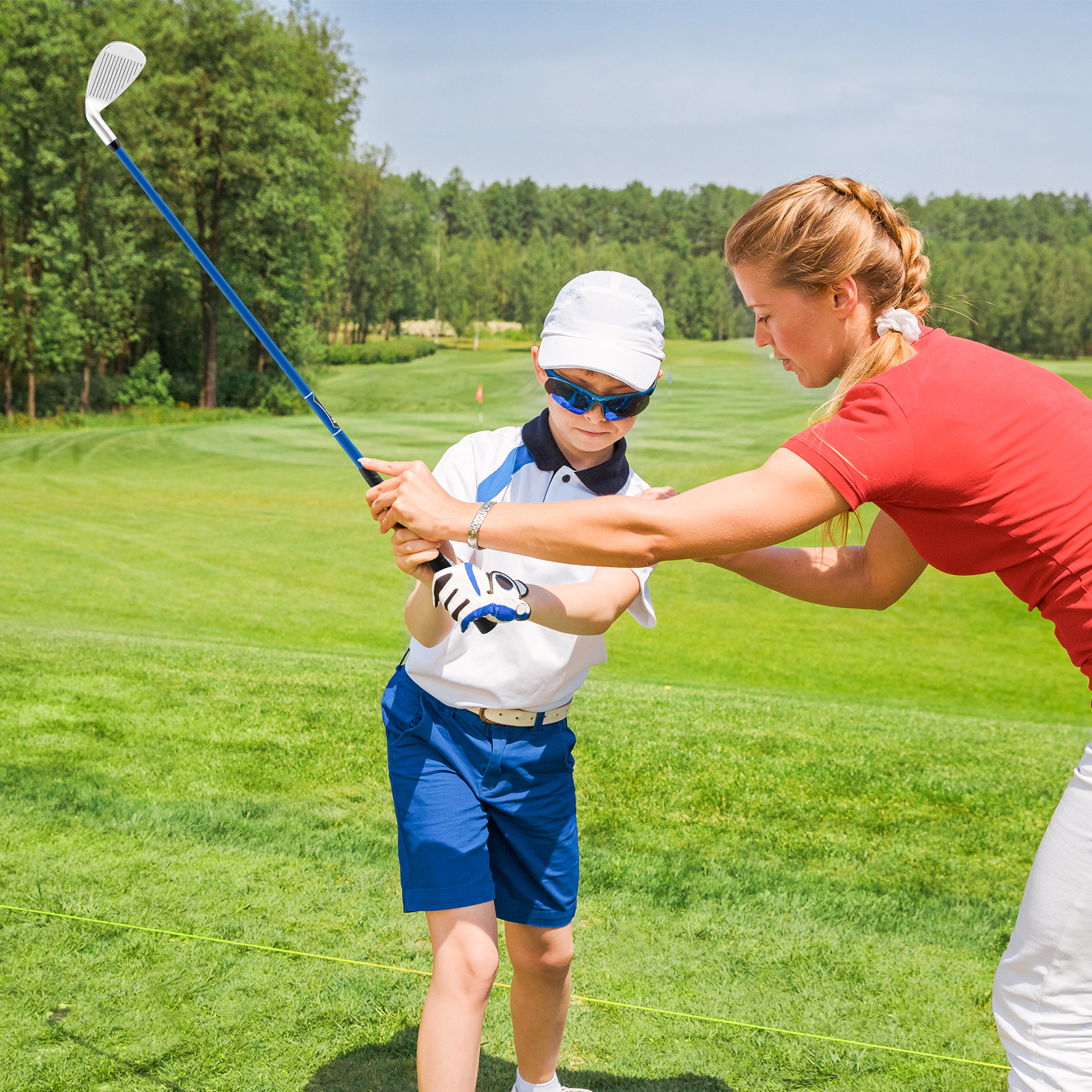 LJG Junior #7 Iron for Kids with Fiberglass Shaft and Headcover