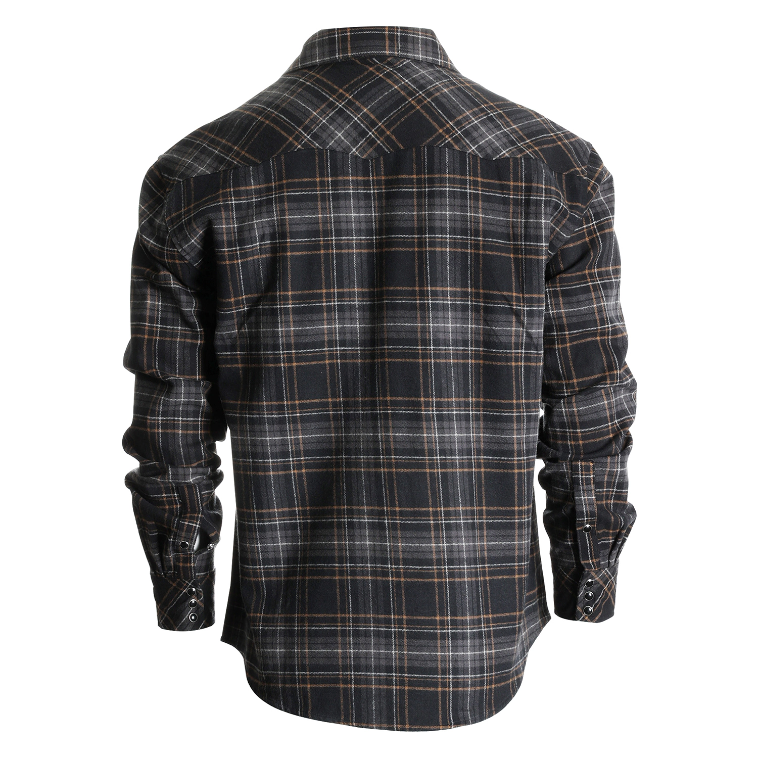 Gioberti Men's Western Brushed Flannel Plaid Checkered Shirt w/ Snap-on Button
