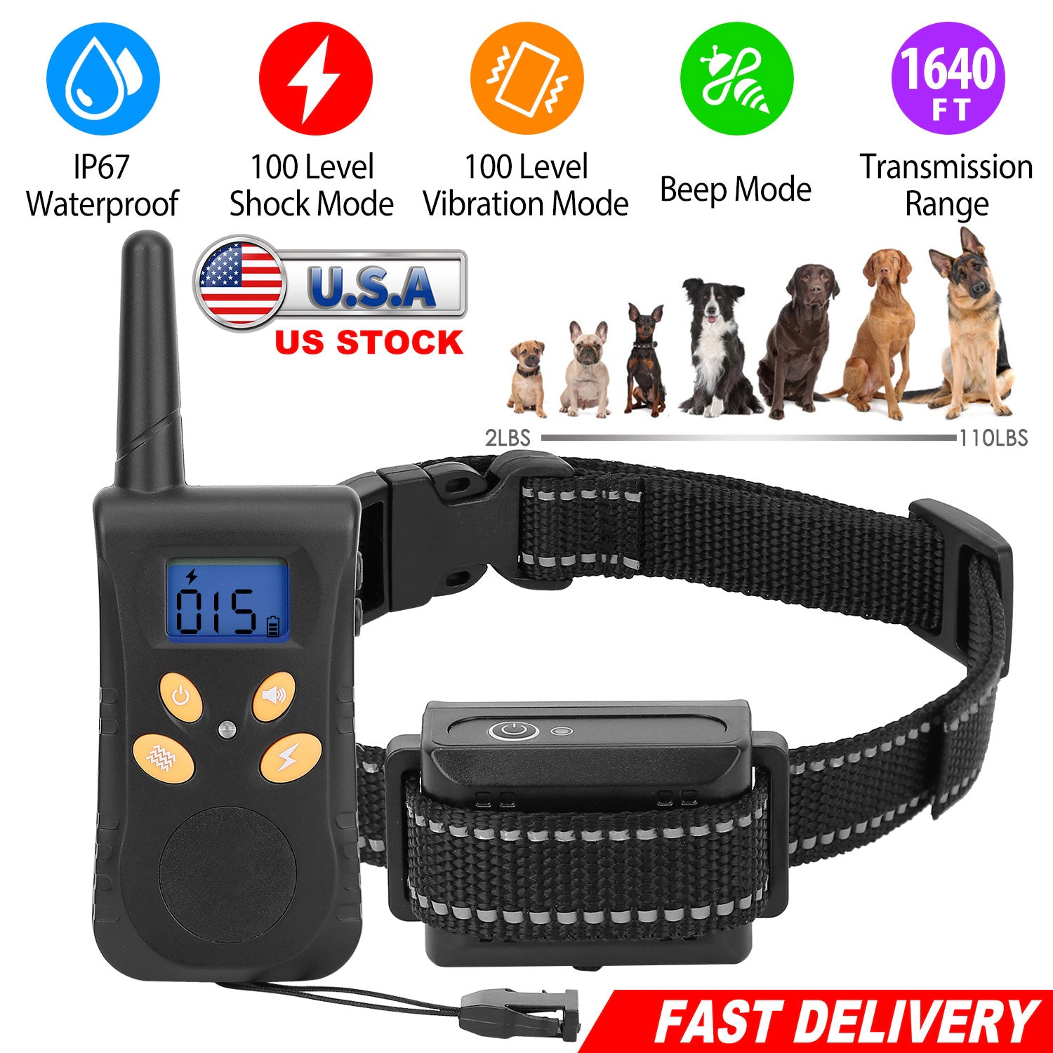 GBruno Waterproof Dog Training Collar With Remote