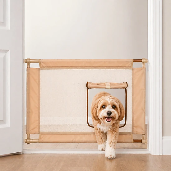 Pet Life ® Porta-Gate Travel Collapsible And Adjustable Folding Pet Cat Dog Gate