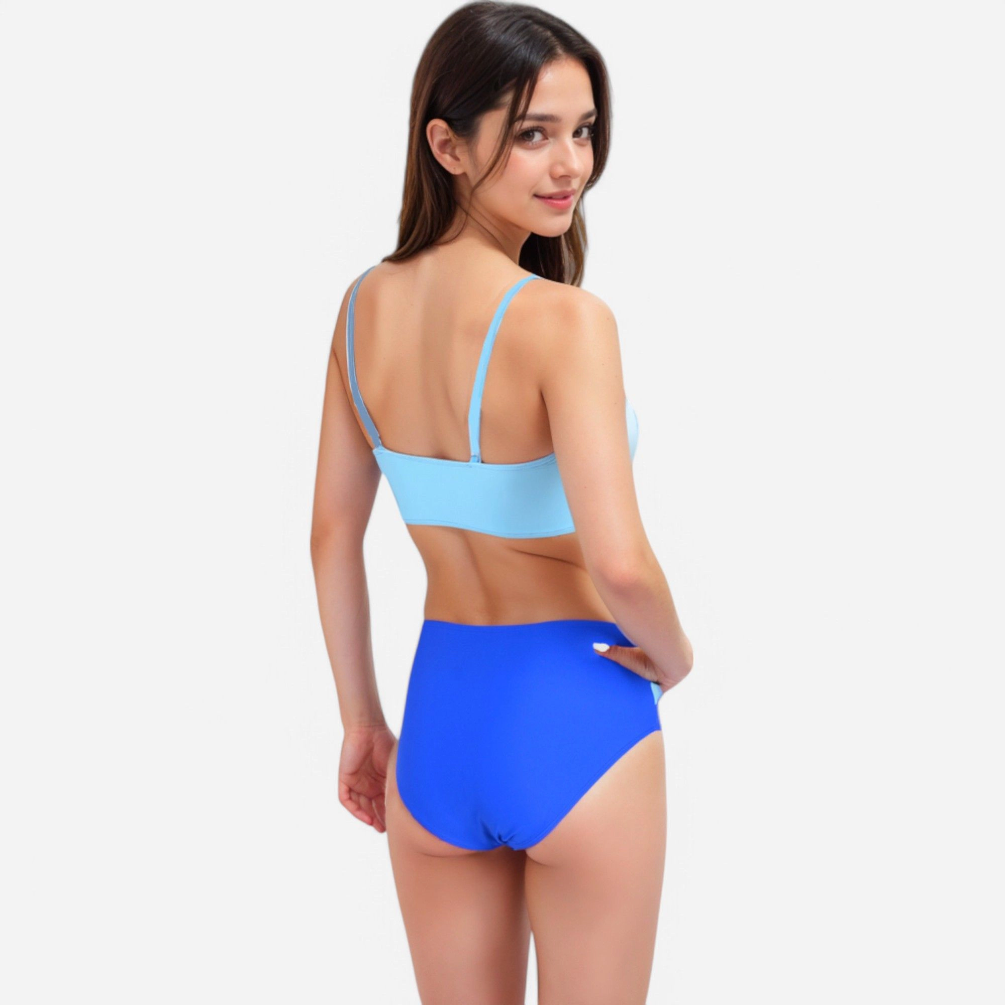 Anna-Kaci Womens Colorblock Crisscross Wrap Bikini Set