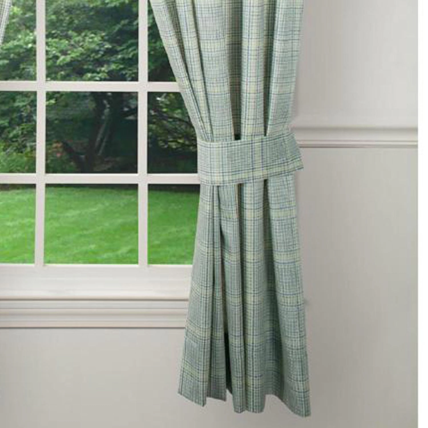 Ellis Curtain Harrington 2-Panels Cool Adjustable Window Tailored Panel Pair With Ties