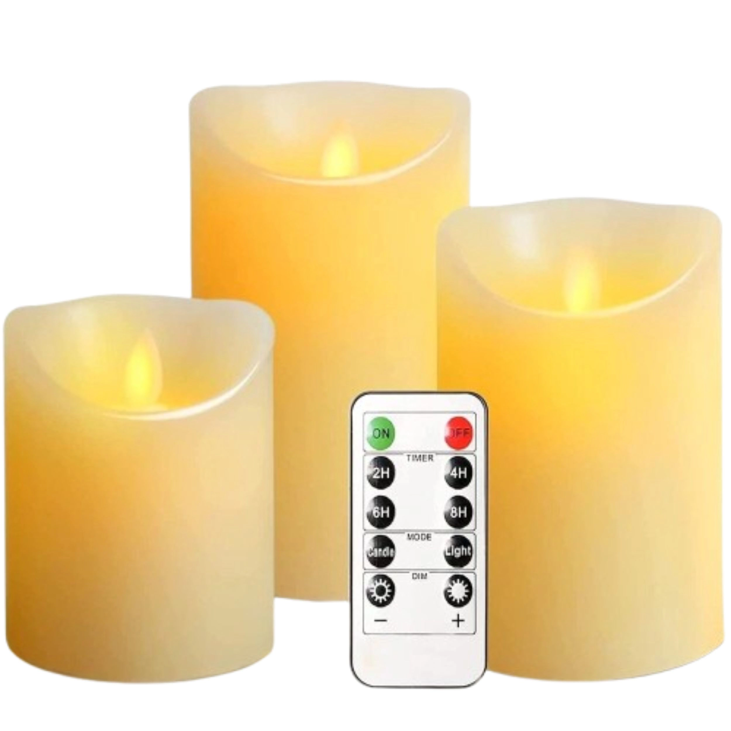 Home Collection Flameless LED Wax Pillar Candle with Remote Control Timer