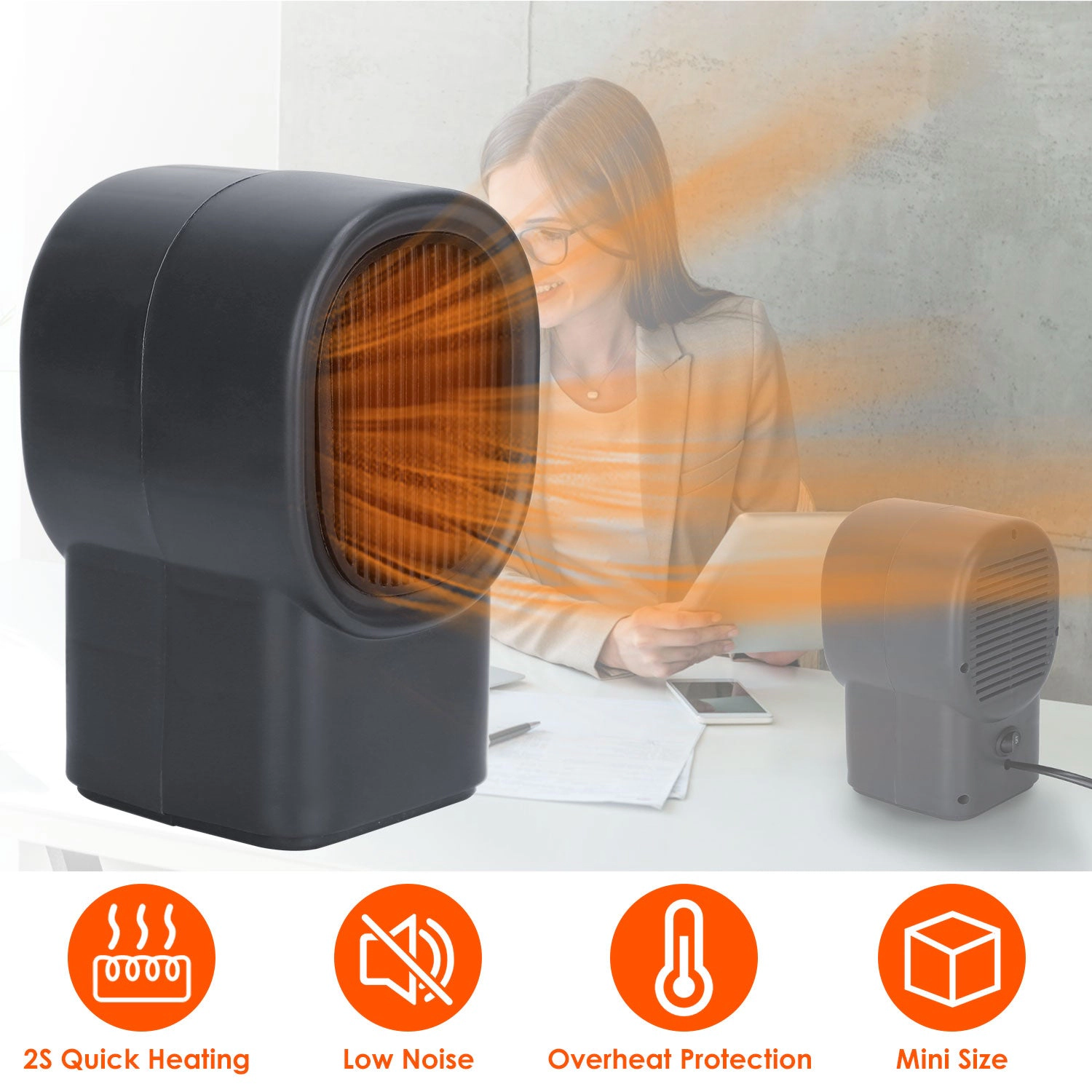 GBruno 400W Portable Electric Space Heater