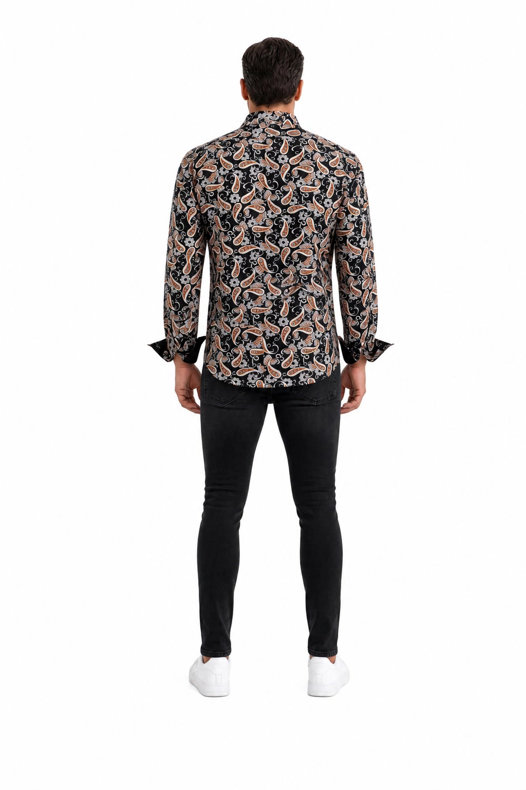 Elie Balleh Slim Fit Mens Paisley Sport Button-Down Shirt