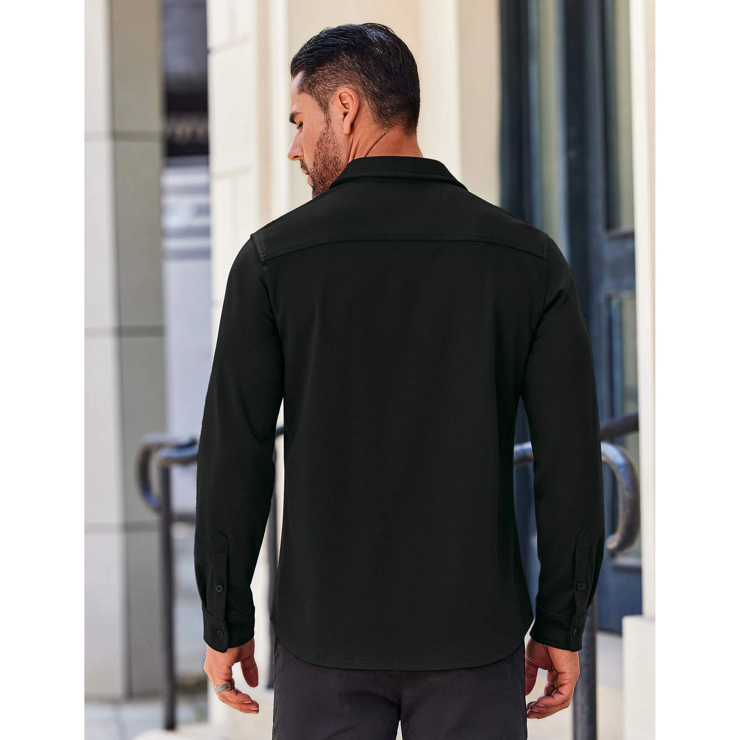 COOFANDY Men's Regular Fit Long Sleeve Button Front Shirt