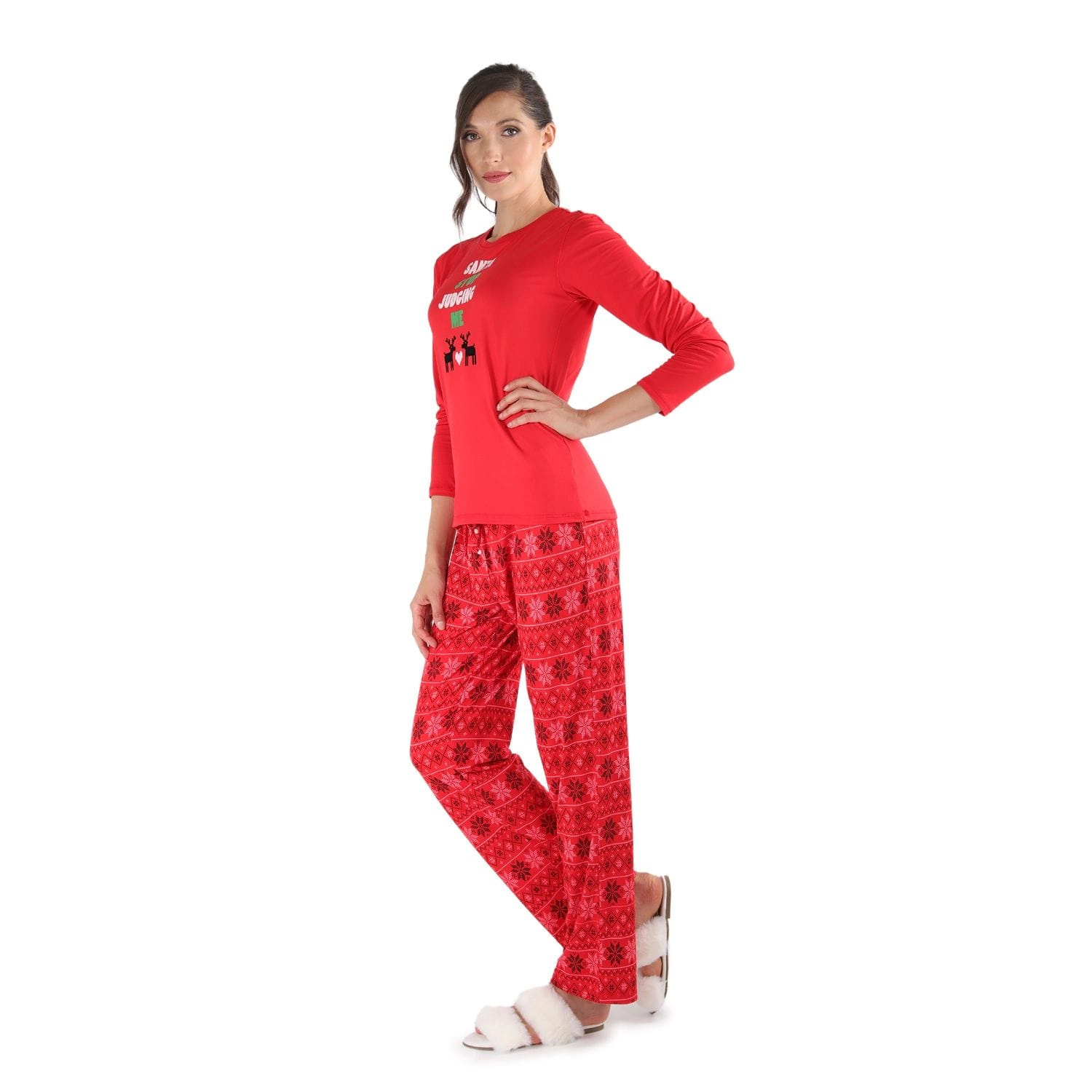 MeMoi Women's It's A Long Story Two-Piece Christmas Pajama Set