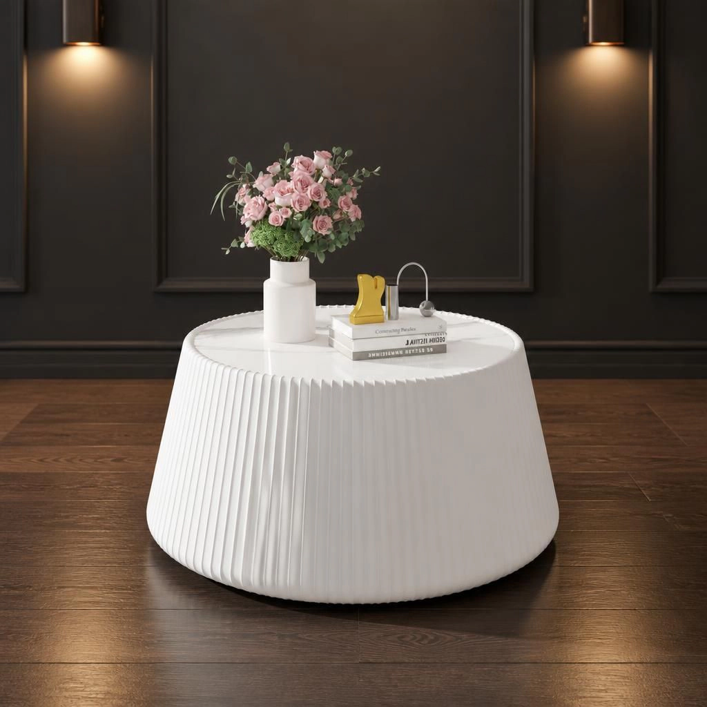 GOODSILO Round Multi Material Durable Accent Coffee Table