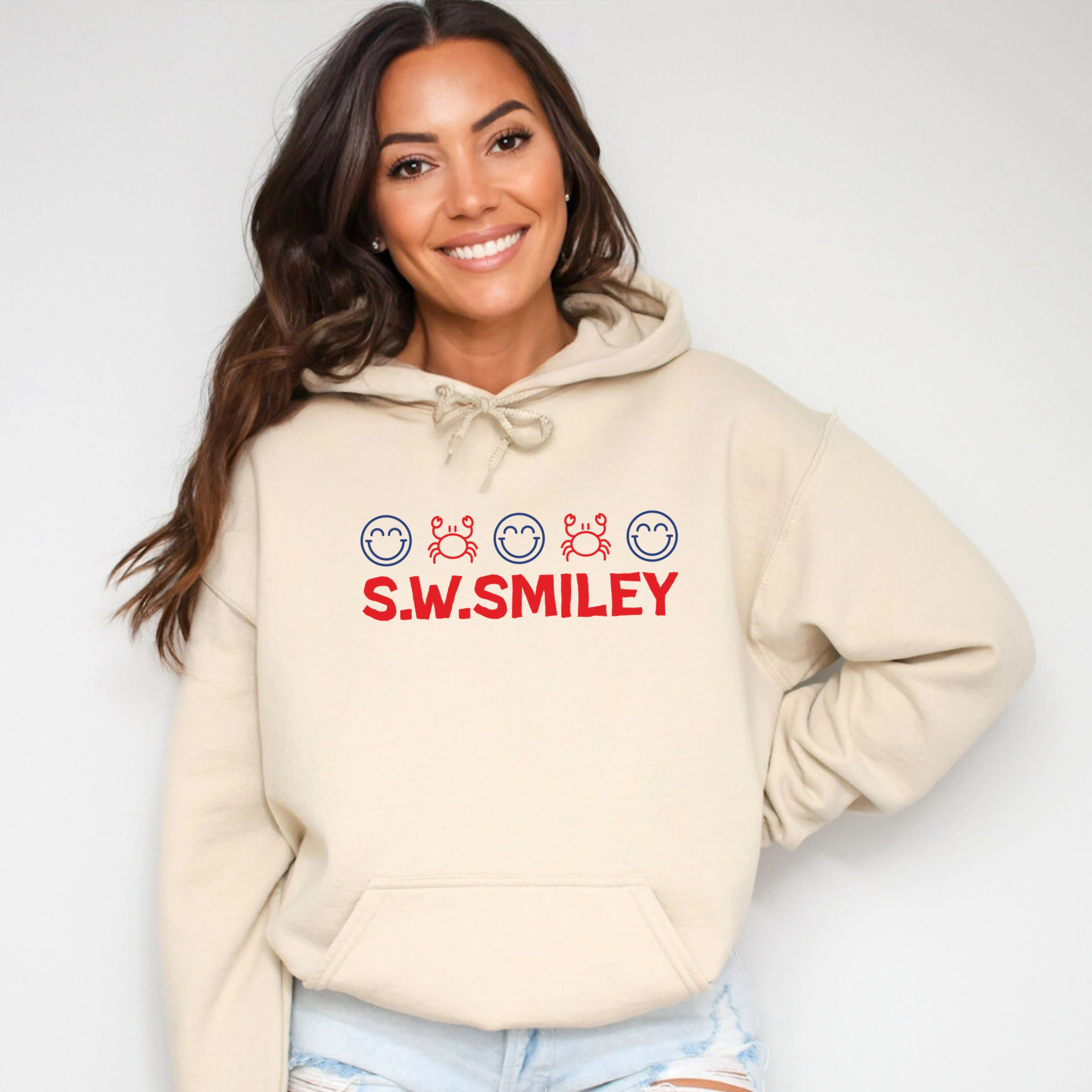Simply Sage Market - Women's Graphic Hoodie S.W.Smiley Crab Row
