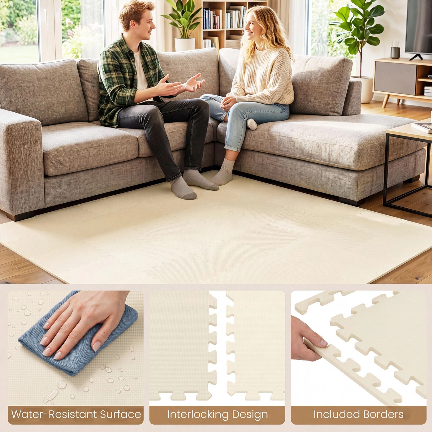 SlickBlue Unisex Interlocking EVA Foam Exercise Floor Mats