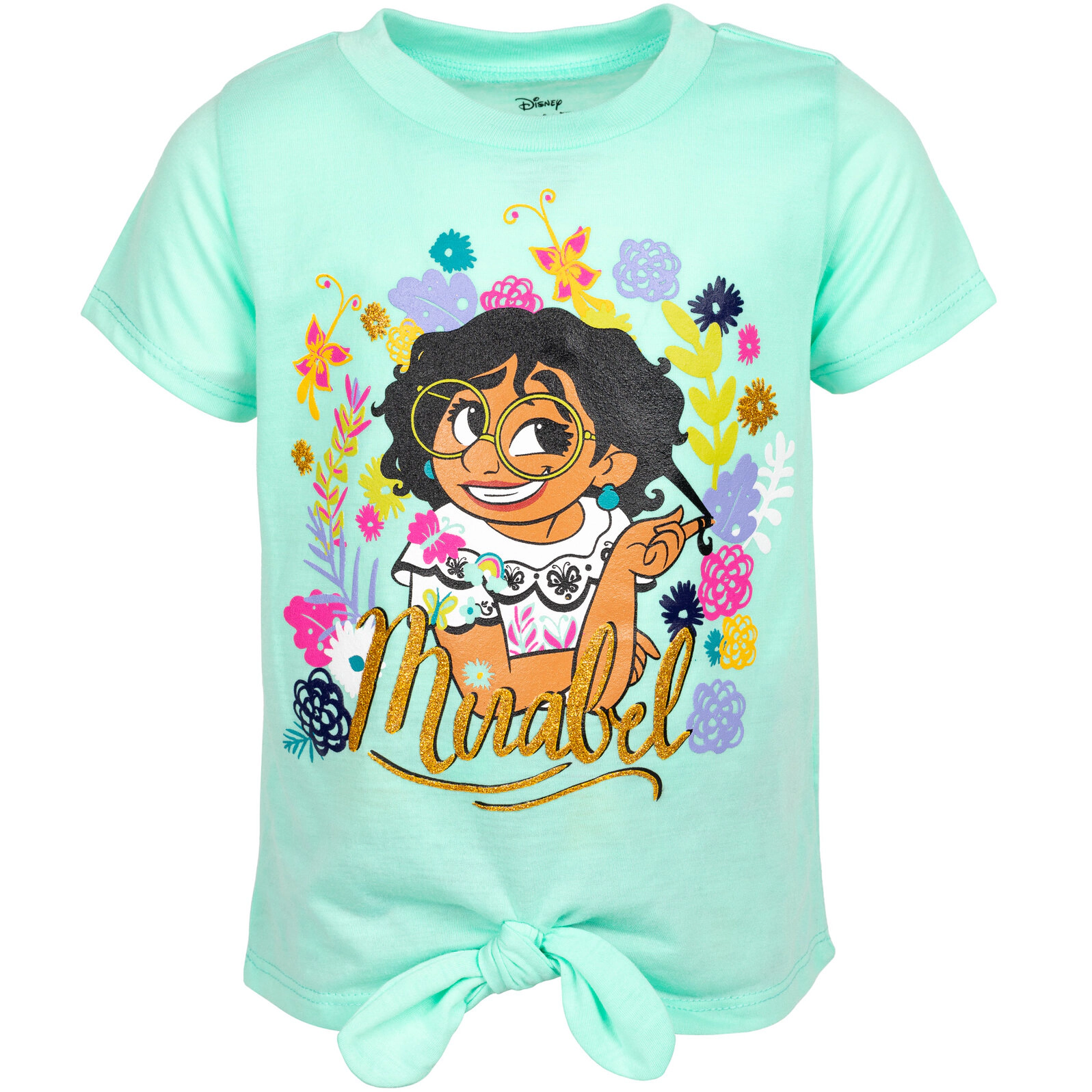 Disney Encanto Mirabel Girls' 2-Piece T-Shirt and Bike Shorts Set