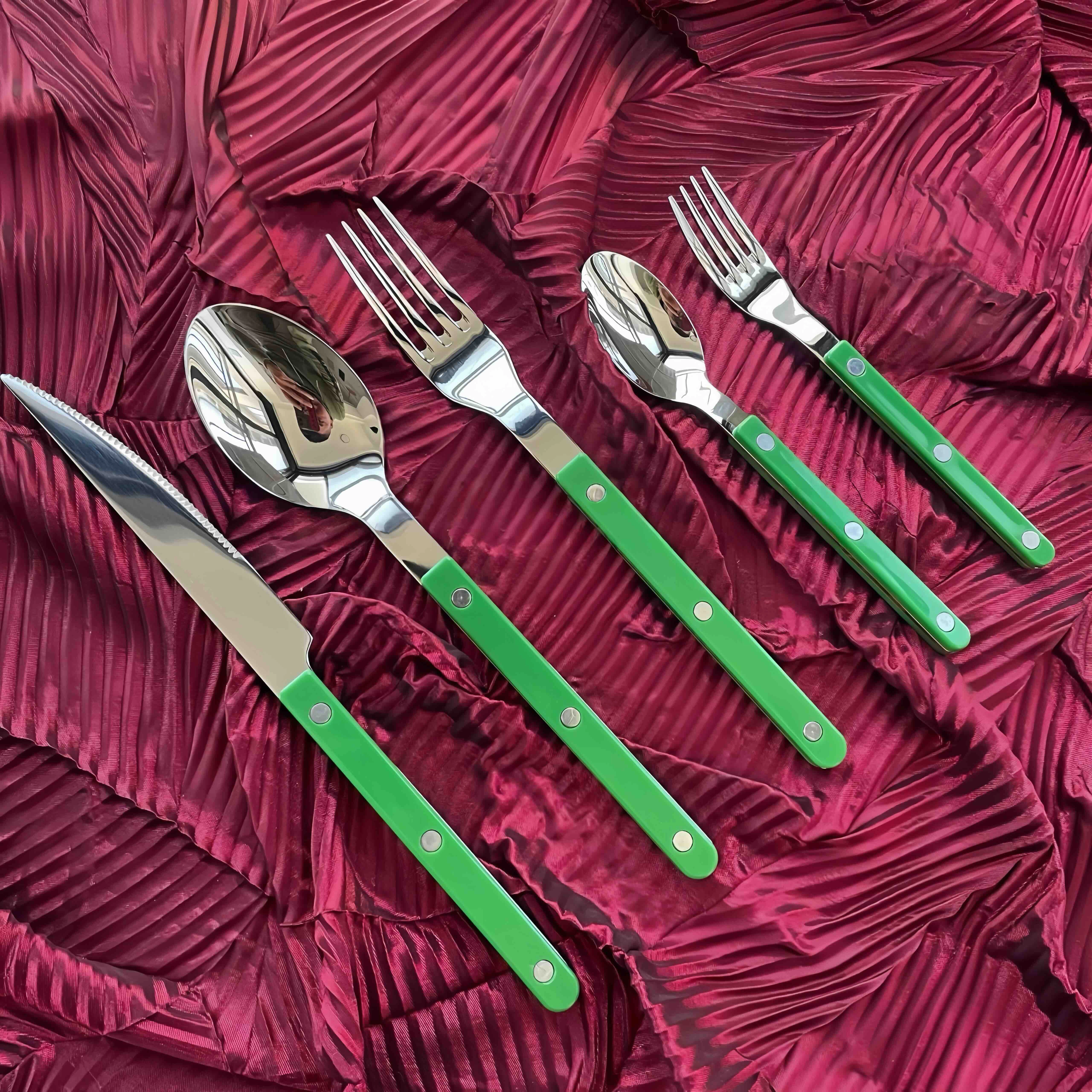 Inspecial Home Retro Rivet Stainless Steel Flatware Set of 10 Pcs